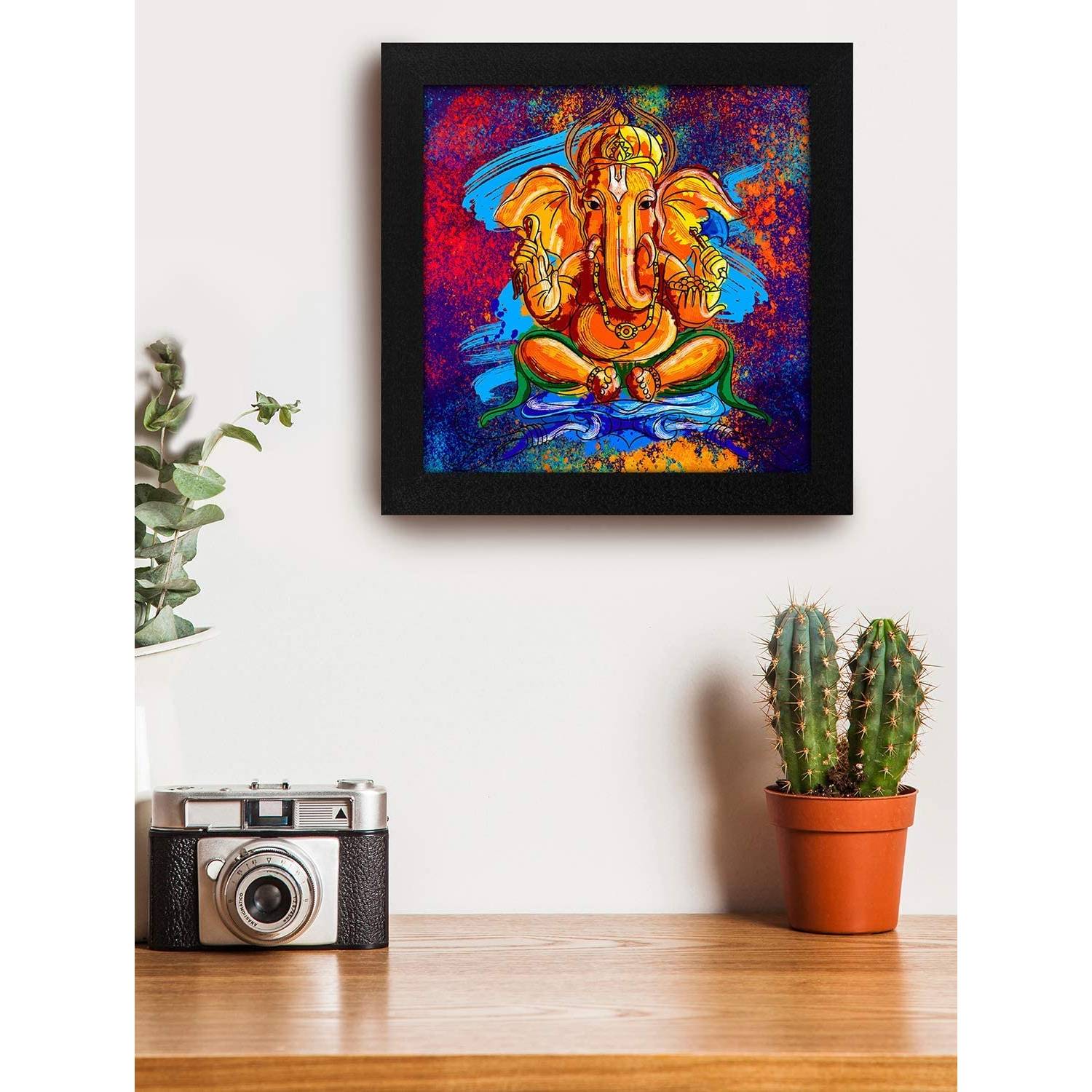 Story@Home Artistically Designed Ganesha' Framed Wall Art Painting - Wood, 30 cm x 3 cm x 30 cm, Multicolor FM1401 Story@Home Artistically Designed Ganesha' Framed Wall Art Painting - Wood, 30 cm x 3 cm x 30 cm, Multicolor FM1401
