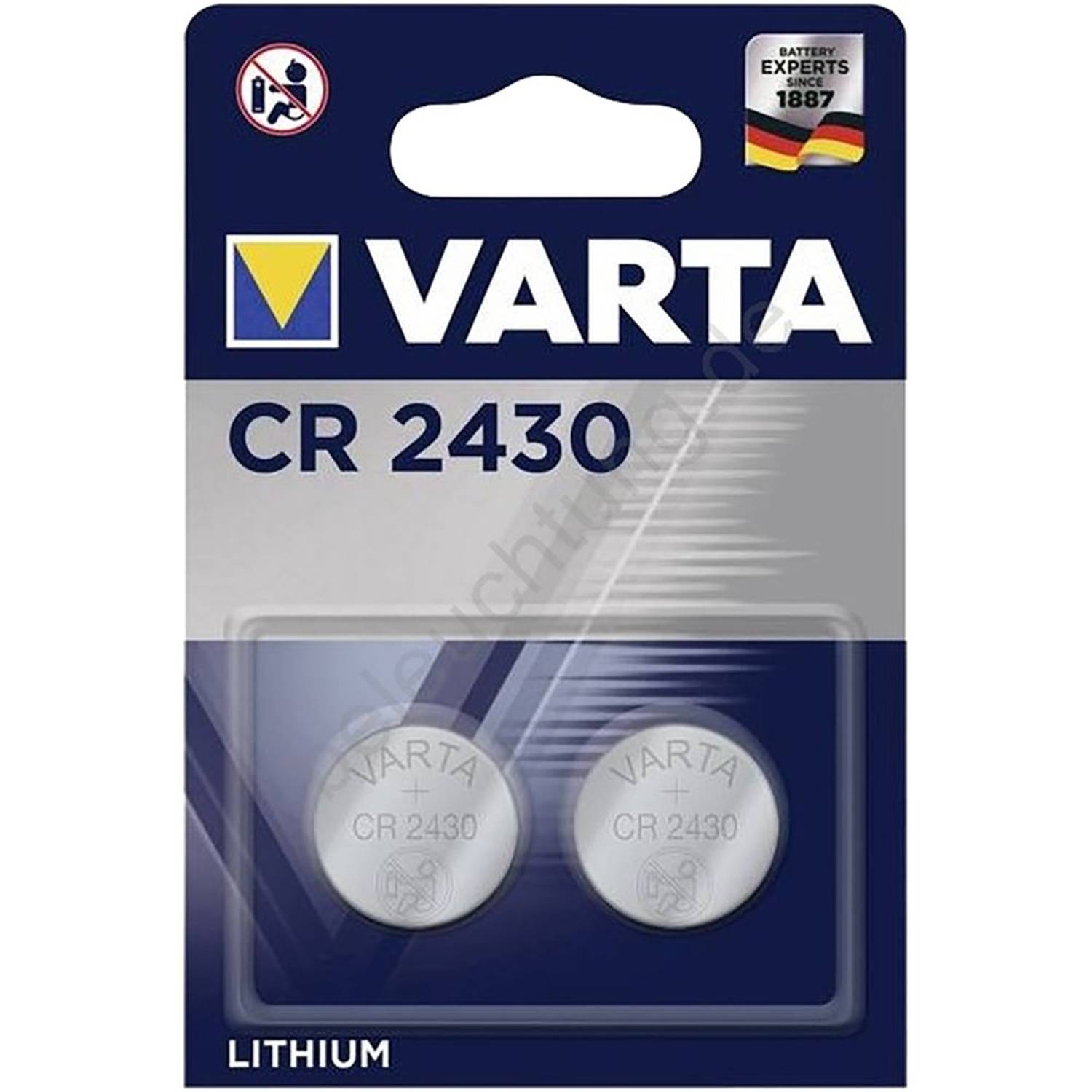 Varta CR2430 Lithium Battery 2pcs Set Silver Varta CR2430 Lithium Battery 2pcs Set Silver