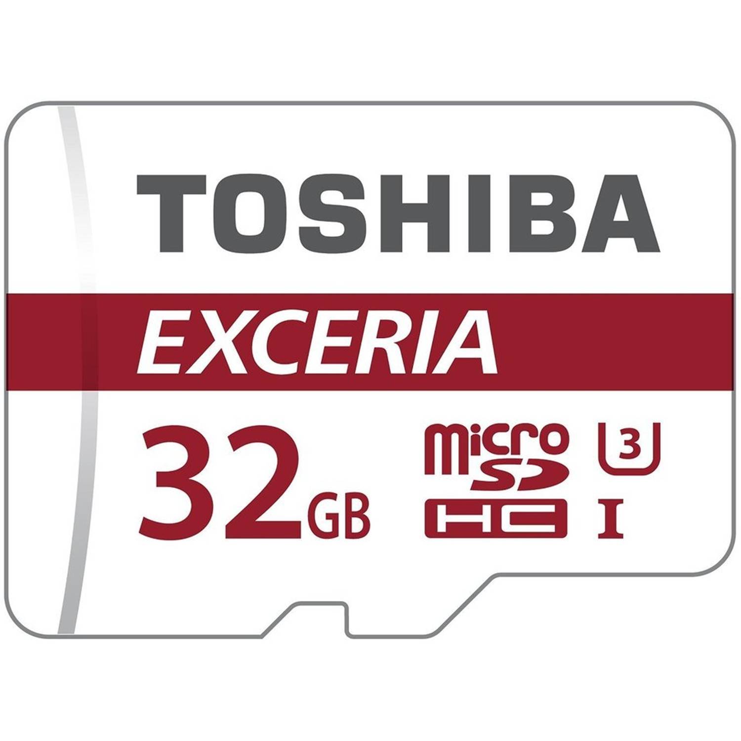 Toshiba THNM302R0320E M302 Exceria 90MBPS Micro SD Card 32GB Red W/ Adaptor Toshiba THNM302R0320E M302 Exceria 90MBPS Micro SD Card 32GB Red W/ Adaptor