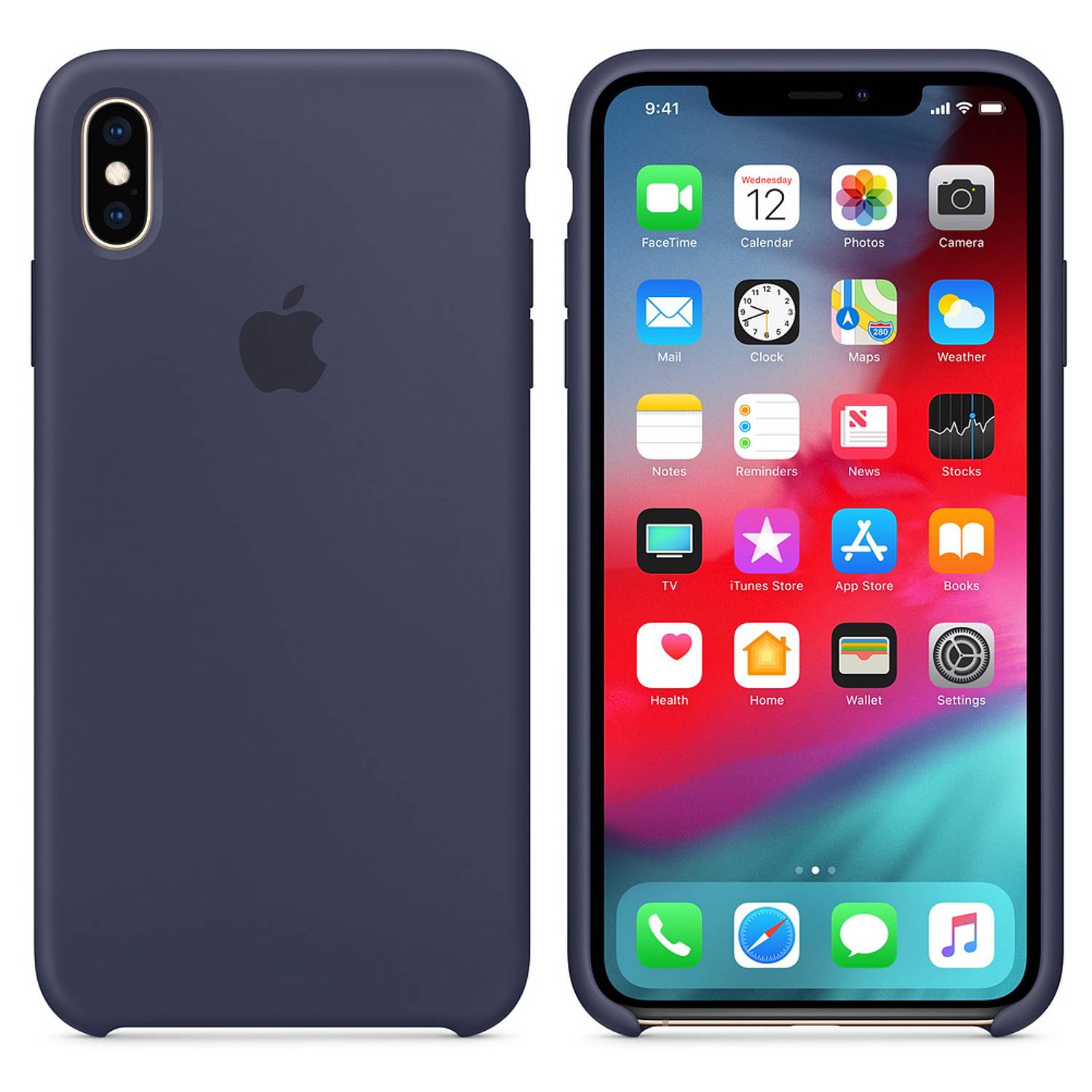 Apple Silicone Case Midnight Blue For iPhone XS Apple Silicone Case Midnight Blue For iPhone XS