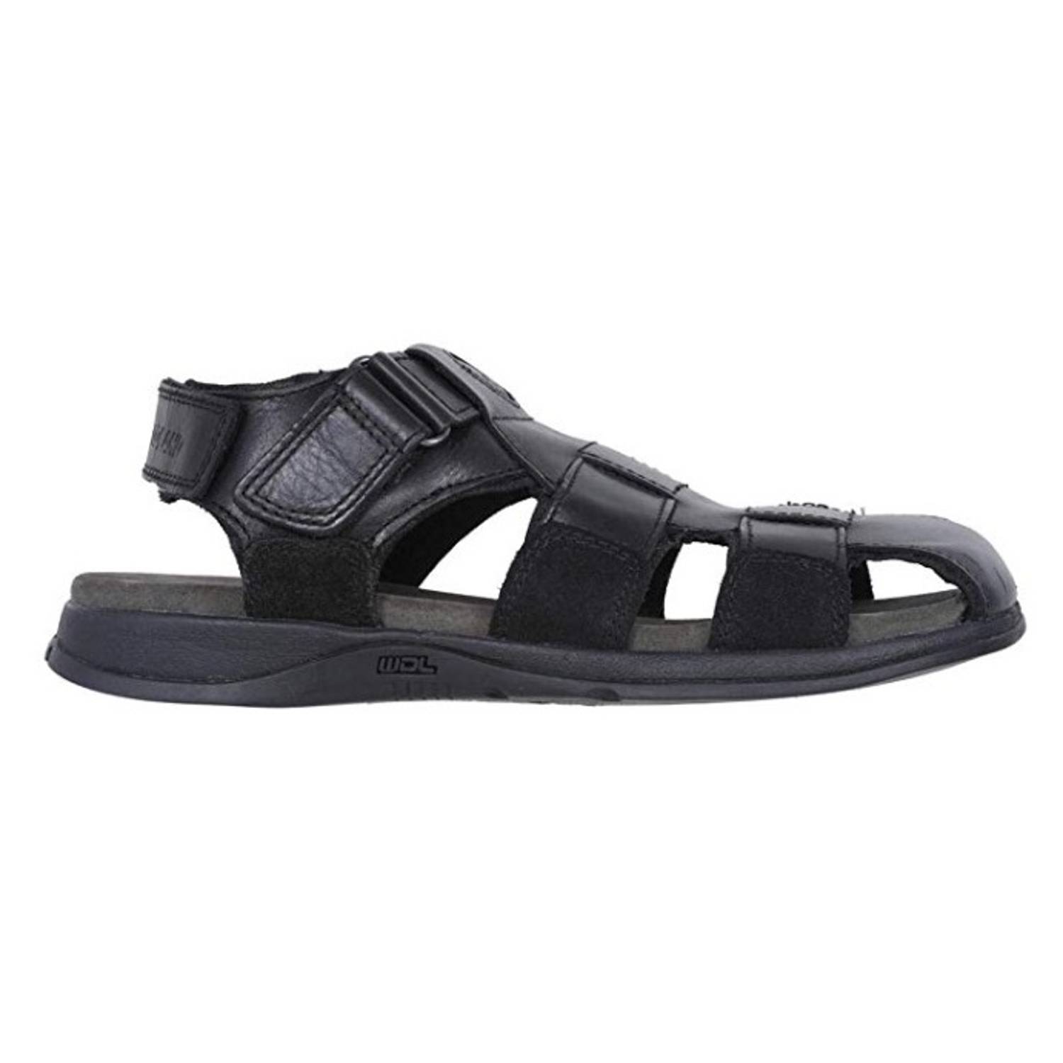 Woodland Men Black Leather Sandals 41 Woodland Men Black Leather Sandals 41