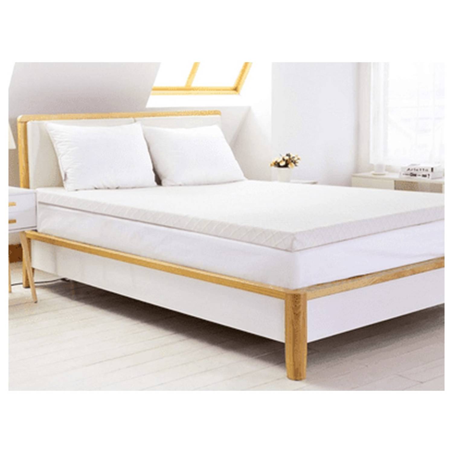 Orthopedic Mattress Topper Single Size White 100x200 CM Orthopedic Mattress Topper Single Size White 100x200 CM