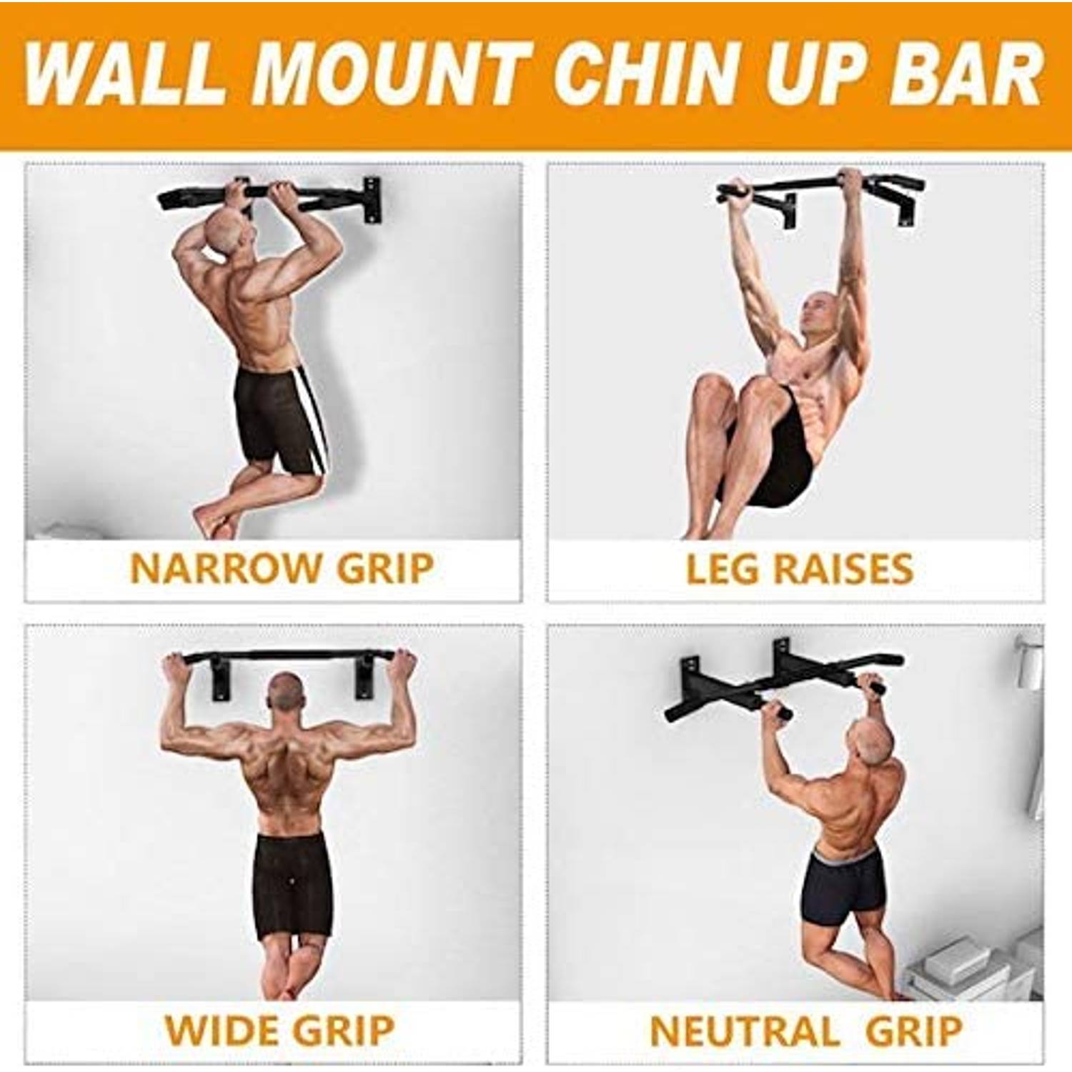 ULTIMAX Wall Mount Pull Up Bar Chin-up Body-bulding Exercise Fitness Gym Home with 6 Foam Handles Ultimate Body Press Wall Mounted Cross Fit Traing for ultimate fitness ULTIMAX Wall Mount Pull Up Bar Chin-up Body-bulding Exercise Fitness Gym Home with 6 Foam Handles Ultimate Body Press Wall Mounted Cross Fit Traing for ultimate fitness