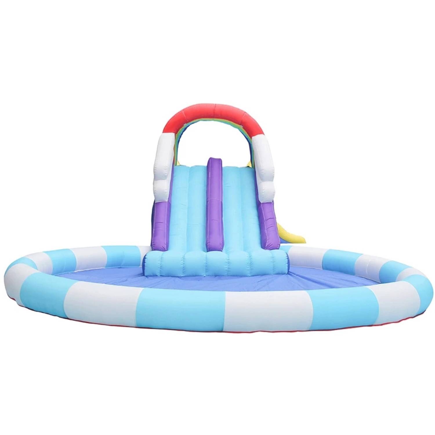 Bait Al Tarfeeh Huge Inflatable Pvc Water Double Slide With Pool And Jumping Castle (air Machine Included) Bait Al Tarfeeh Huge Inflatable Pvc Water Double Slide With Pool And Jumping Castle (air Machine Included)
