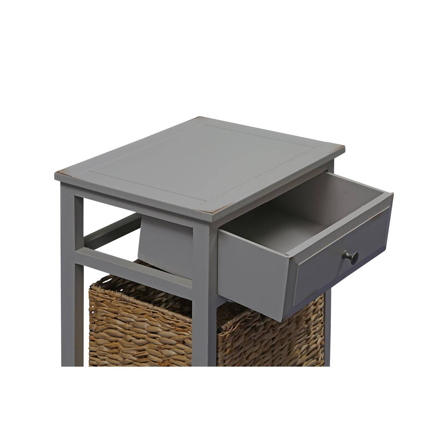 Pan Emirates Visalia End Table 1 Drawer + 1 Basket Pan Emirates Visalia End Table 1 Drawer + 1 Basket