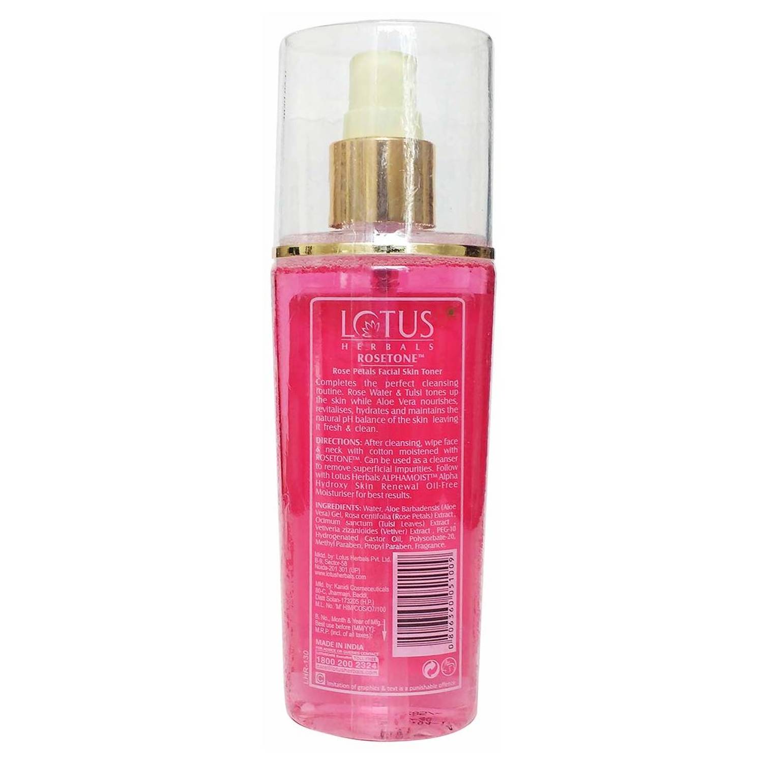 Lotus Herbals Rosetone Rose Petals Facial Skin Toner 100ml Lotus Herbals Rosetone Rose Petals Facial Skin Toner 100ml