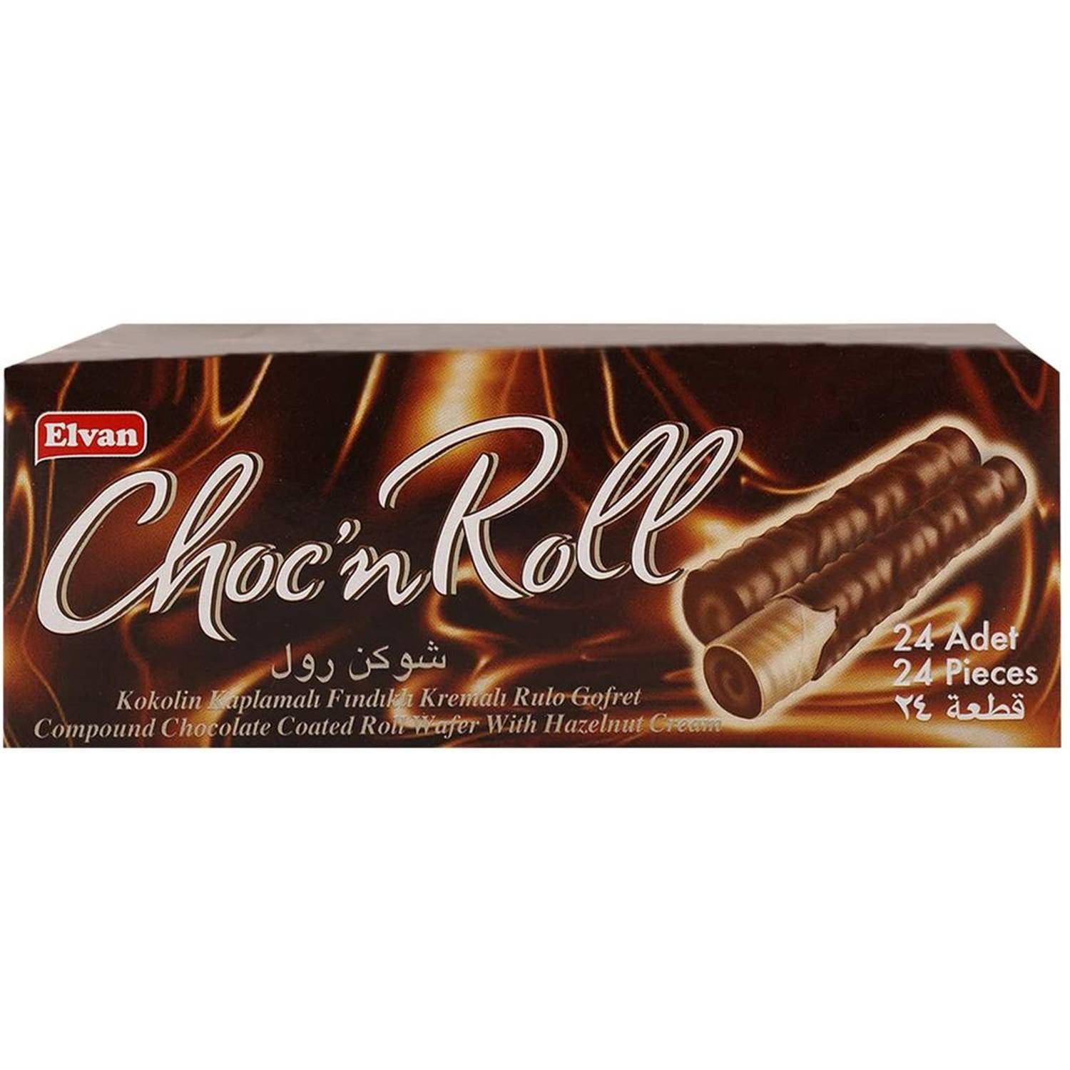 Elvan Choc N Roll Wafer 24 x 18 gm Elvan Choc N Roll Wafer 24 x 18 gm