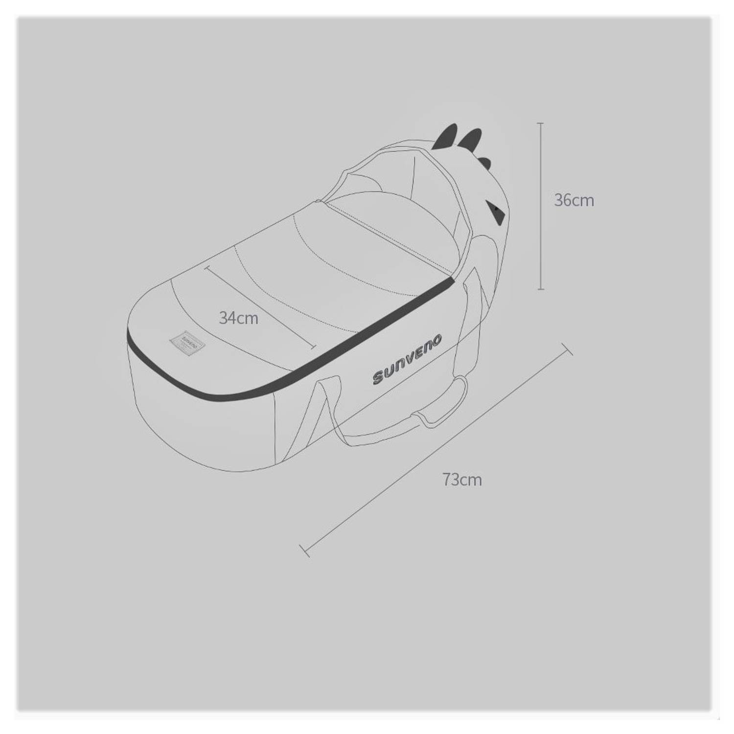Sunveno Foldable Travel Carry Cot Green Sunveno Foldable Travel Carry Cot Green