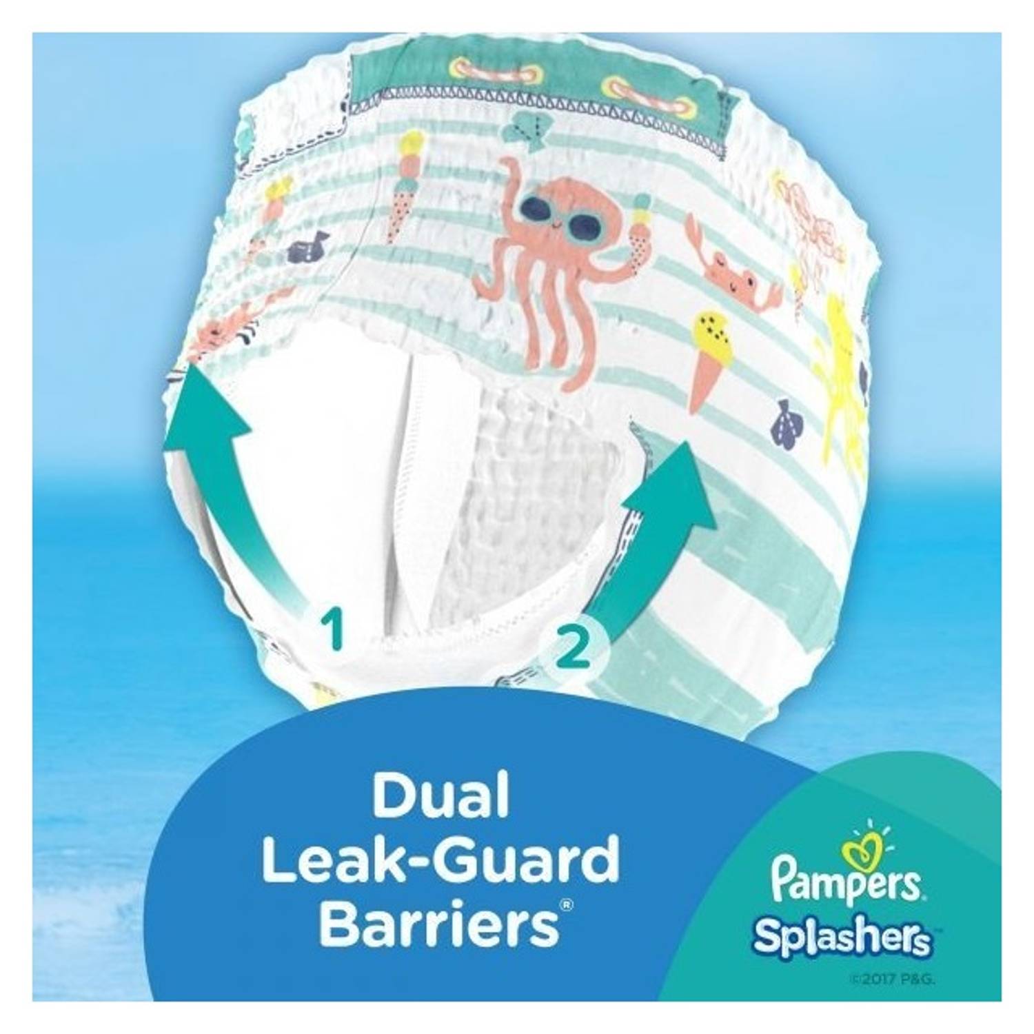 Pampers splashers swimming pants size 4-5 9-15 kg carry pack 11 count Pampers splashers swimming pants size 4-5 9-15 kg carry pack 11 count