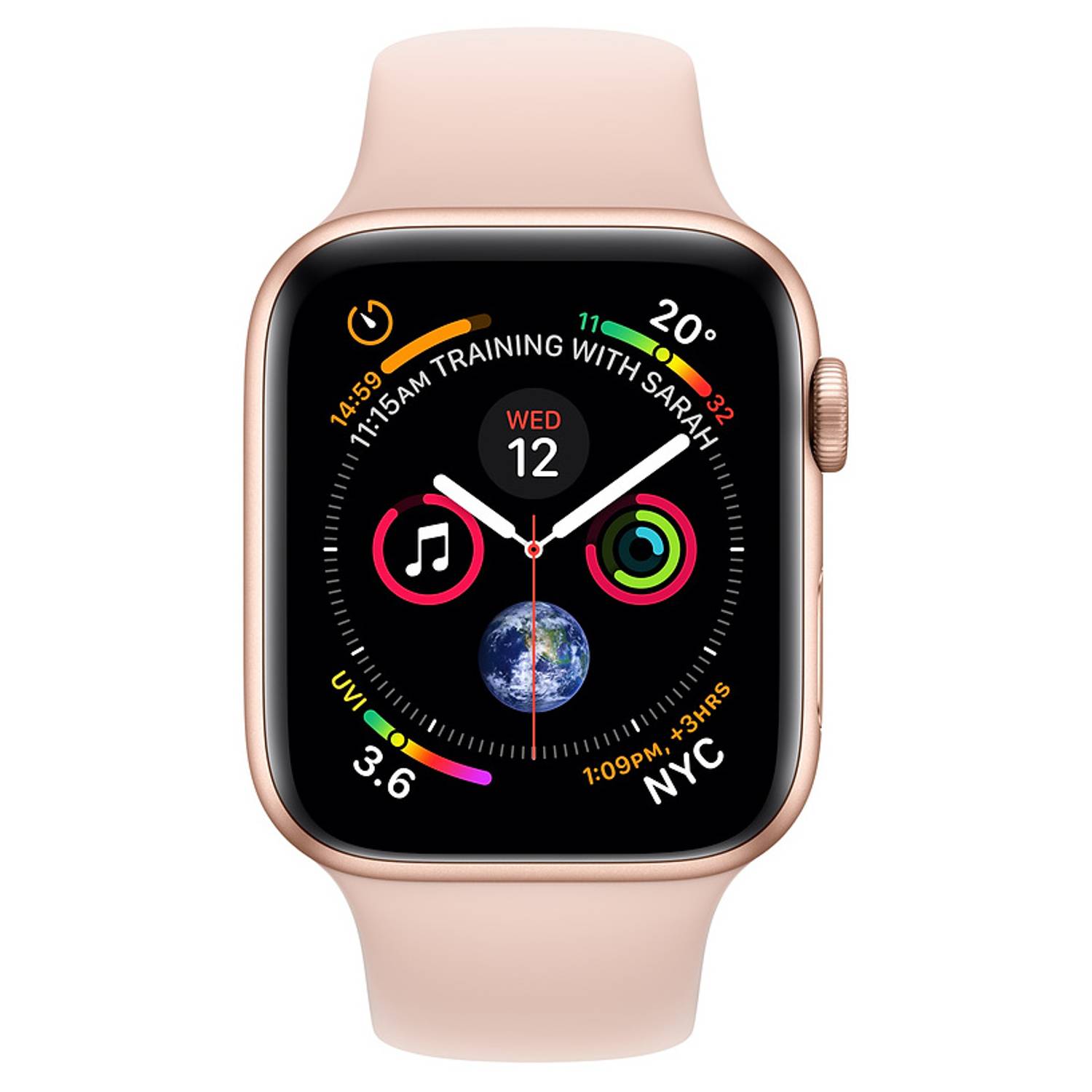 Apple Apple Watch Series 4 GPS 40mm Gold Aluminium Case With Pink Sand Sport Band Apple Apple Watch Series 4 GPS 40mm Gold Aluminium Case With Pink Sand Sport Band