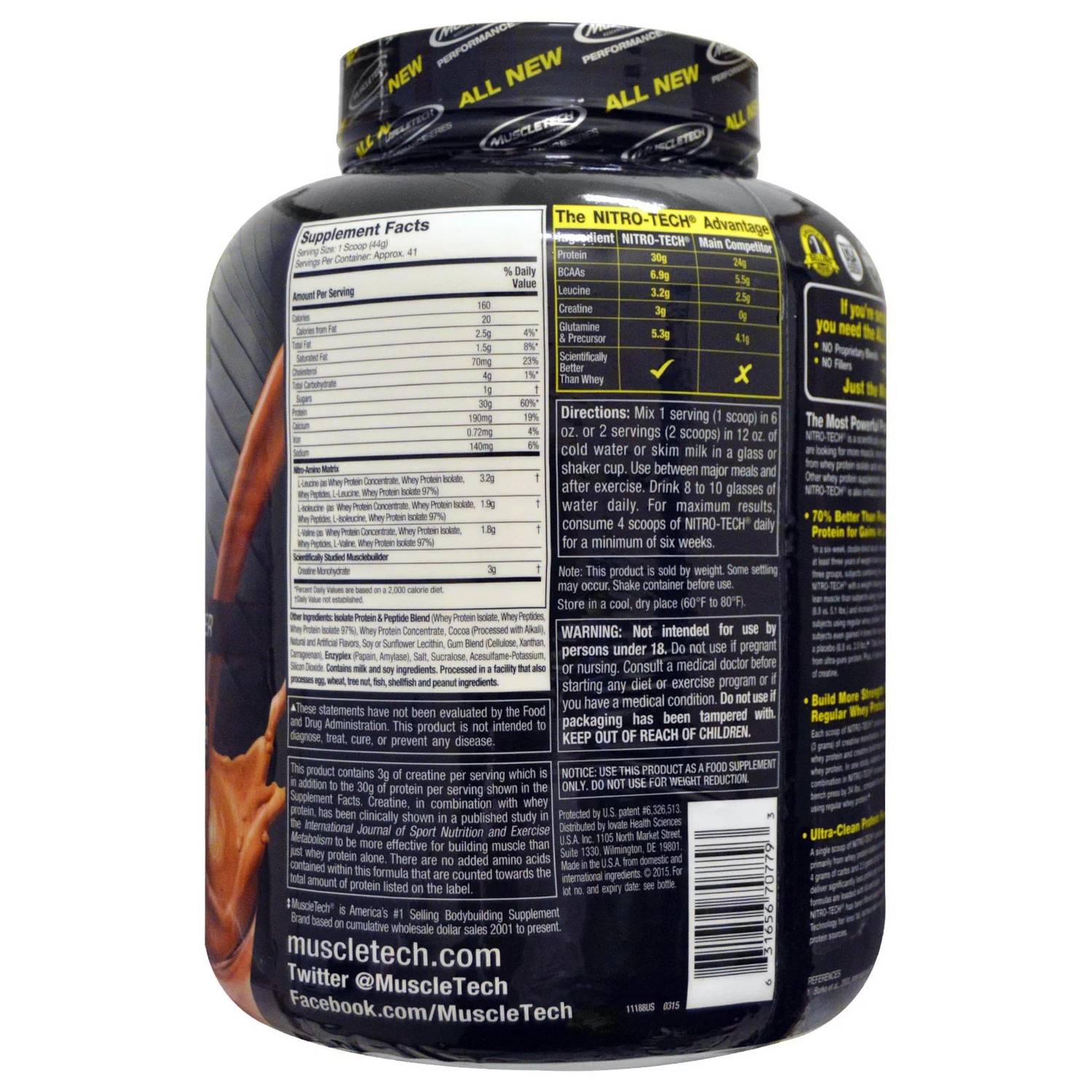 MuscleTech Nitro Tech Mocha Cappuccino Swirl 3.97LB MuscleTech Nitro Tech Mocha Cappuccino Swirl 3.97LB