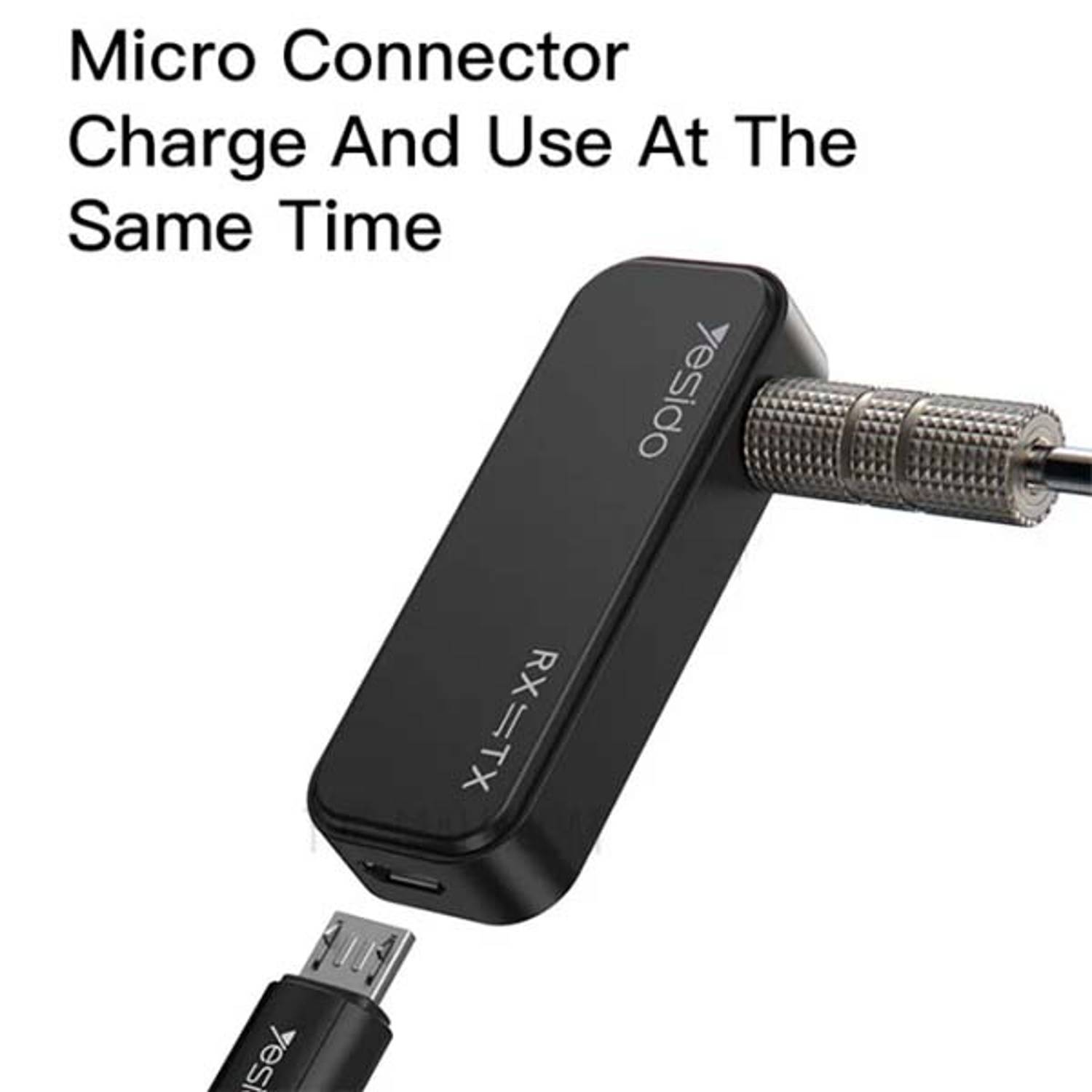 Yesido Audio Adapter Rechargeable Audio Converter Black Yesido Audio Adapter Rechargeable Audio Converter Black