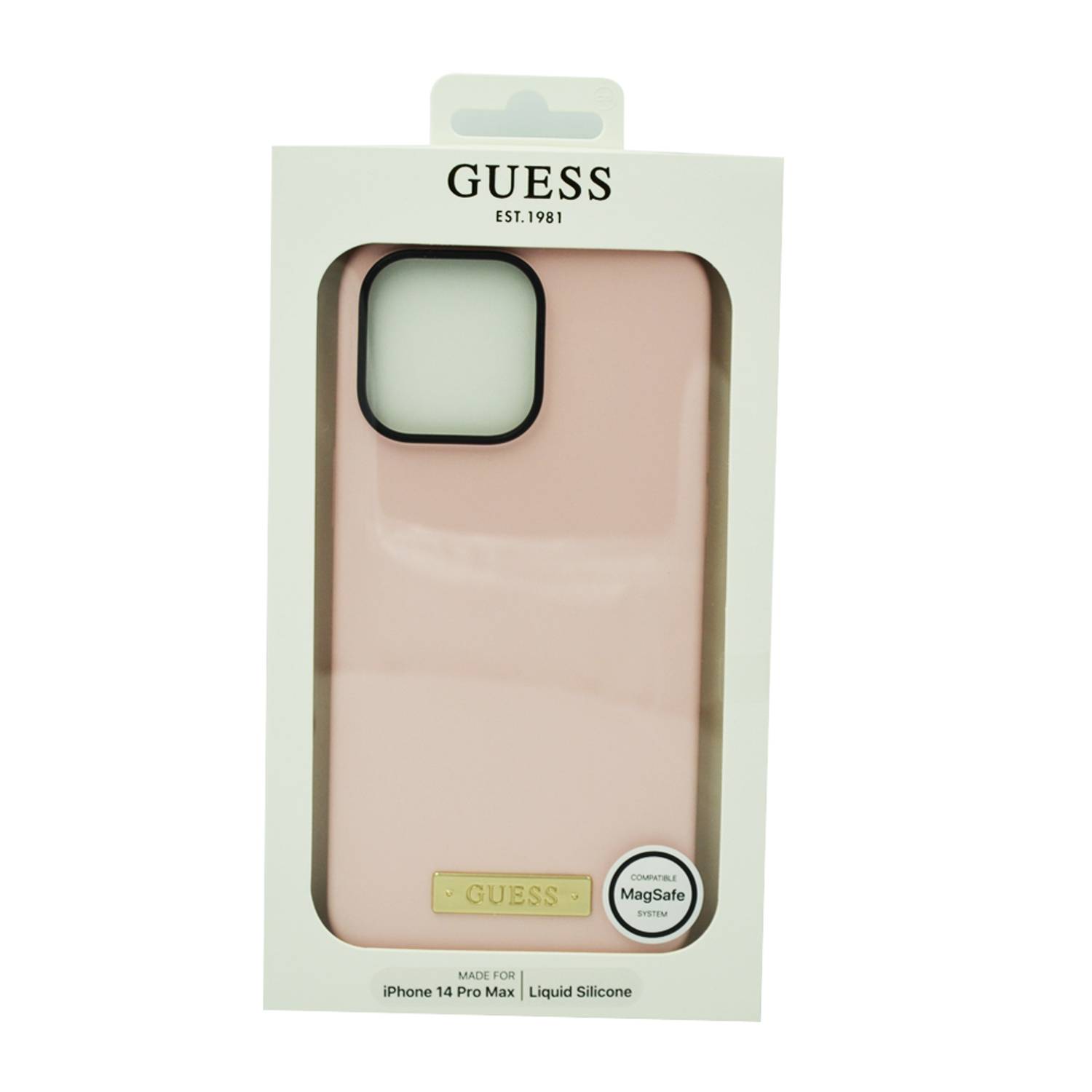 Guess Magsafe Liquid Silicone Logo Hard Case For Iphone 14 Pro Max Plate Pink Guess Magsafe Liquid Silicone Logo Hard Case For Iphone 14 Pro Max Plate Pink