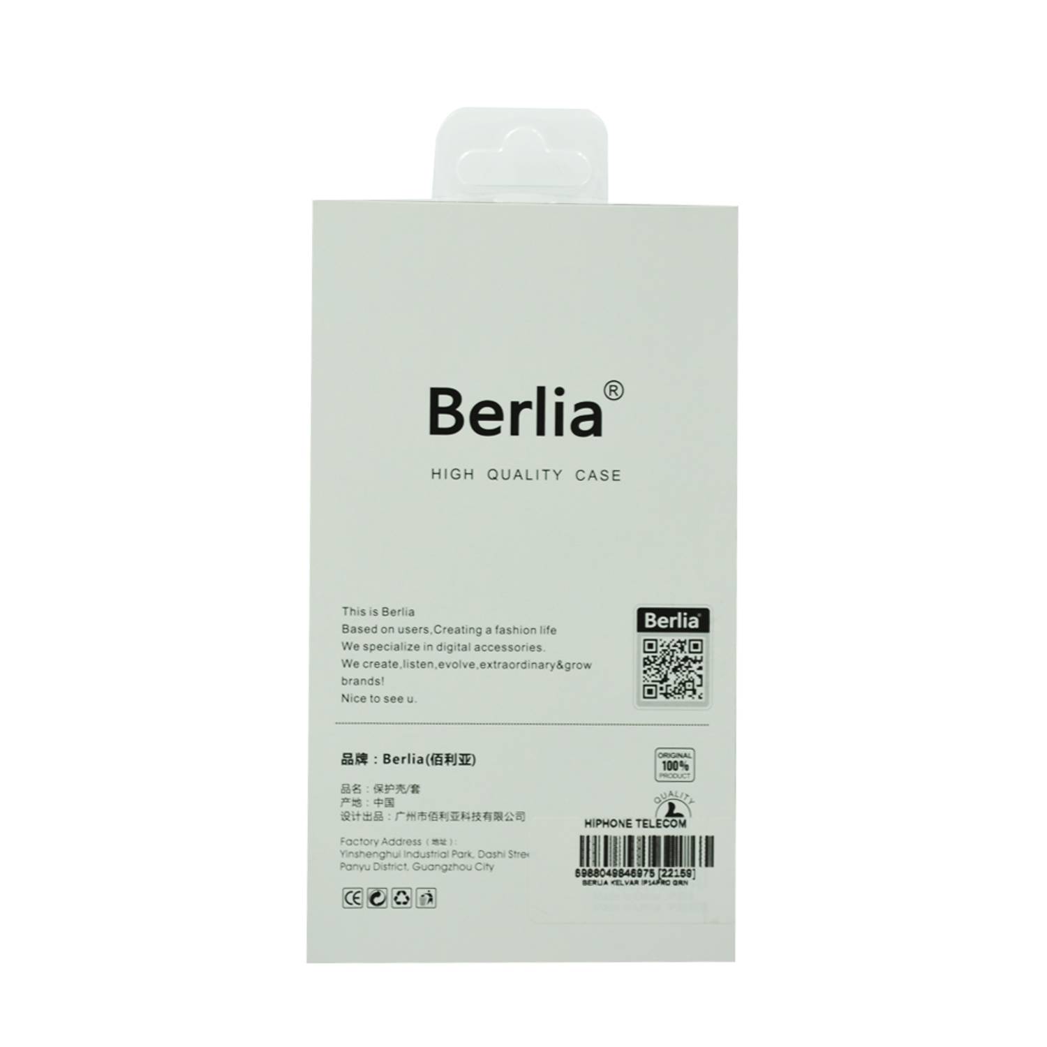 Berlia Kelvar Case Iphone 14 Pro Green Berlia Kelvar Case Iphone 14 Pro Green