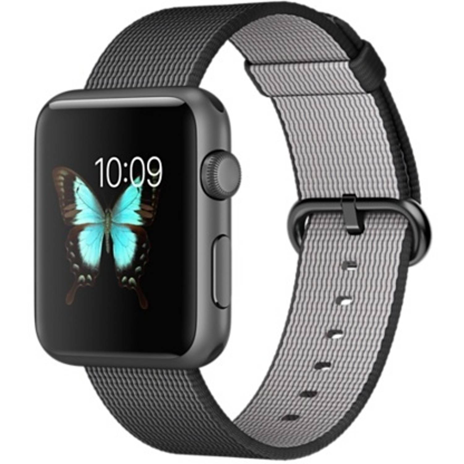 Apple Watch Series 2 - 42mm Space Grey Aluminium Case with Black Woven Nylon Apple Watch Series 2 - 42mm Space Grey Aluminium Case with Black Woven Nylon
