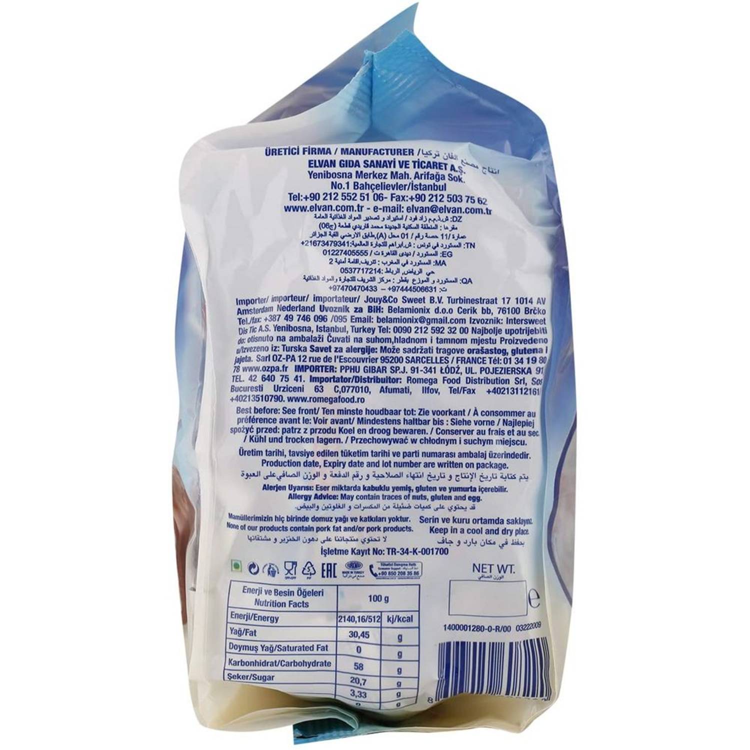 Elvan Cocos Bag Coconut Bar 500 gm Elvan Cocos Bag Coconut Bar 500 gm