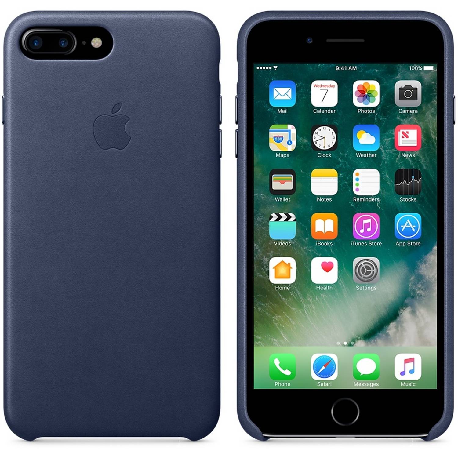 Apple MMYG2ZM/A iphone 7 Plus Leather Case Midnight Blue Apple MMYG2ZM/A iphone 7 Plus Leather Case Midnight Blue