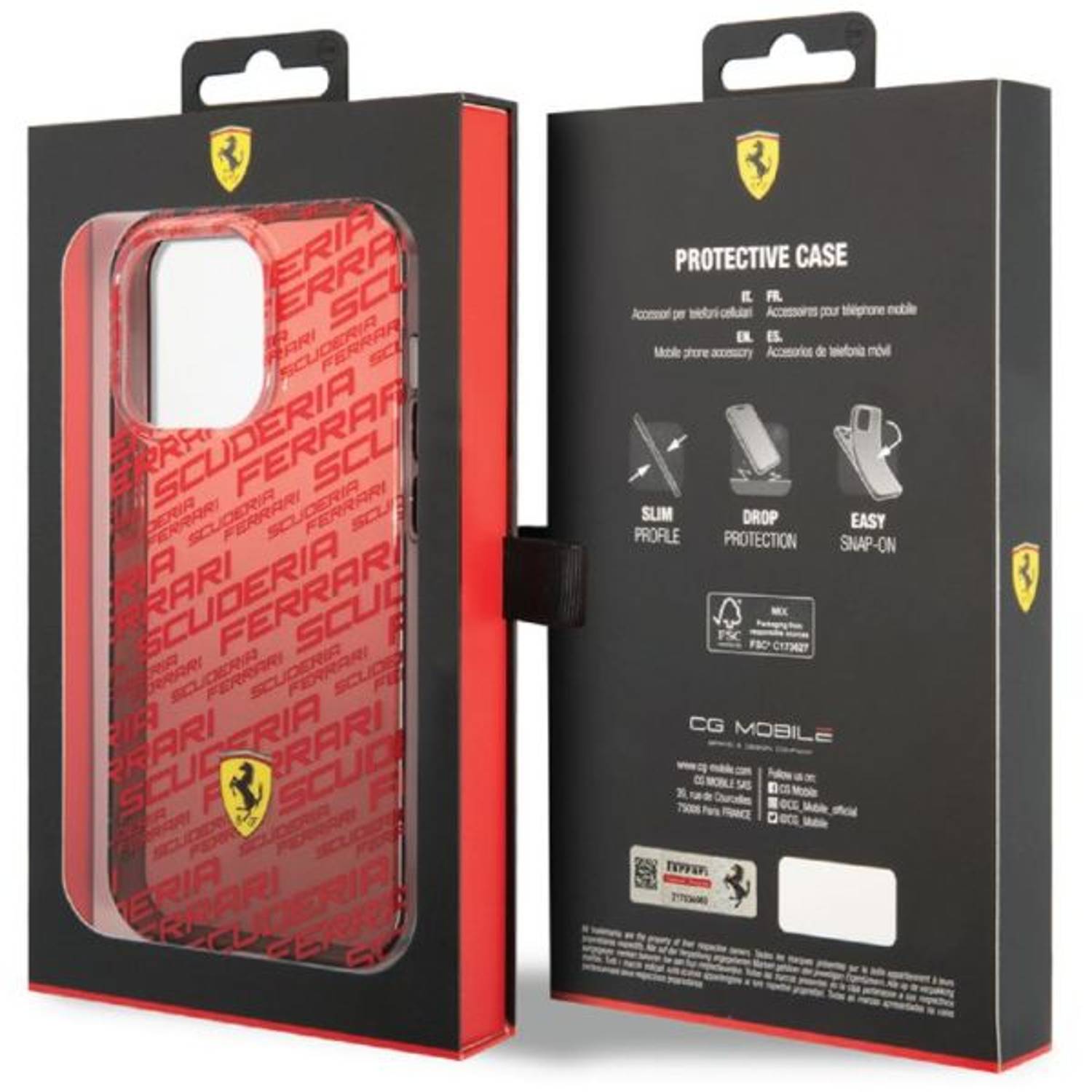 Ferrari Gradient TPU Scuderia Case Red With Dyed Bumper iphone 14 Ferrari Gradient TPU Scuderia Case Red With Dyed Bumper iphone 14