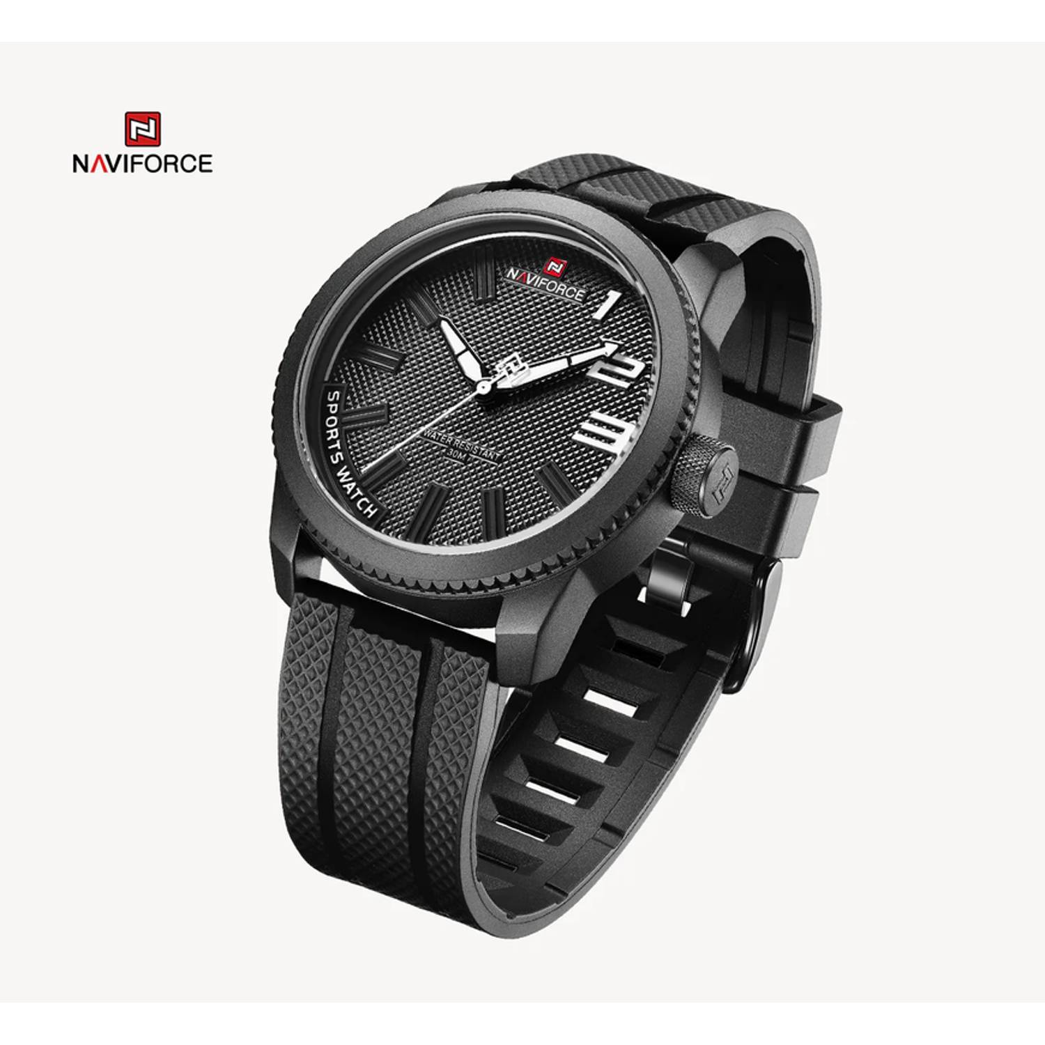 Naviforce NF9202L-BLK- Grandel Men's Leather Watch Naviforce NF9202L-BLK- Grandel Men's Leather Watch