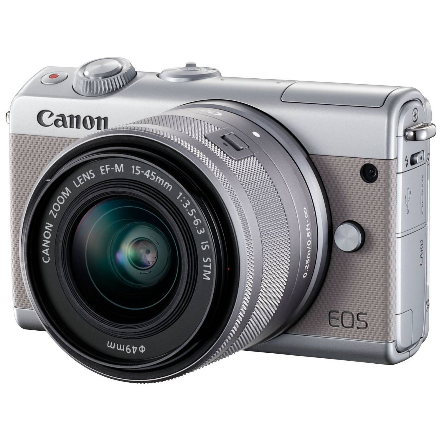 Canon EOS M100 Mirrorless Digital Camera Body Grey With EF-M15-45 IS STM Lens Canon EOS M100 Mirrorless Digital Camera Body Grey With EF-M15-45 IS STM Lens