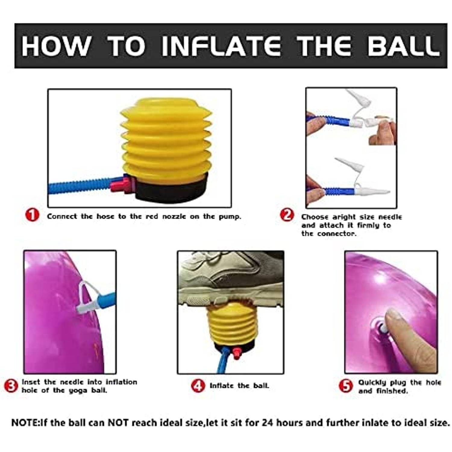 ULTIMAX Yoga Ball, Exercise Ball for Fitness, Balance & Birthing, Anti-Burst Professional Quality Stability, Design Balance Ball Pilates Core and Workout Ball with Quick Pump - 65 cm (Pink) ULTIMAX Yoga Ball, Exercise Ball for Fitness, Balance & Birthing, Anti-Burst Professional Quality Stability, Design Balance Ball Pilates Core and Workout Ball with Quick Pump - 65 cm (Pink)