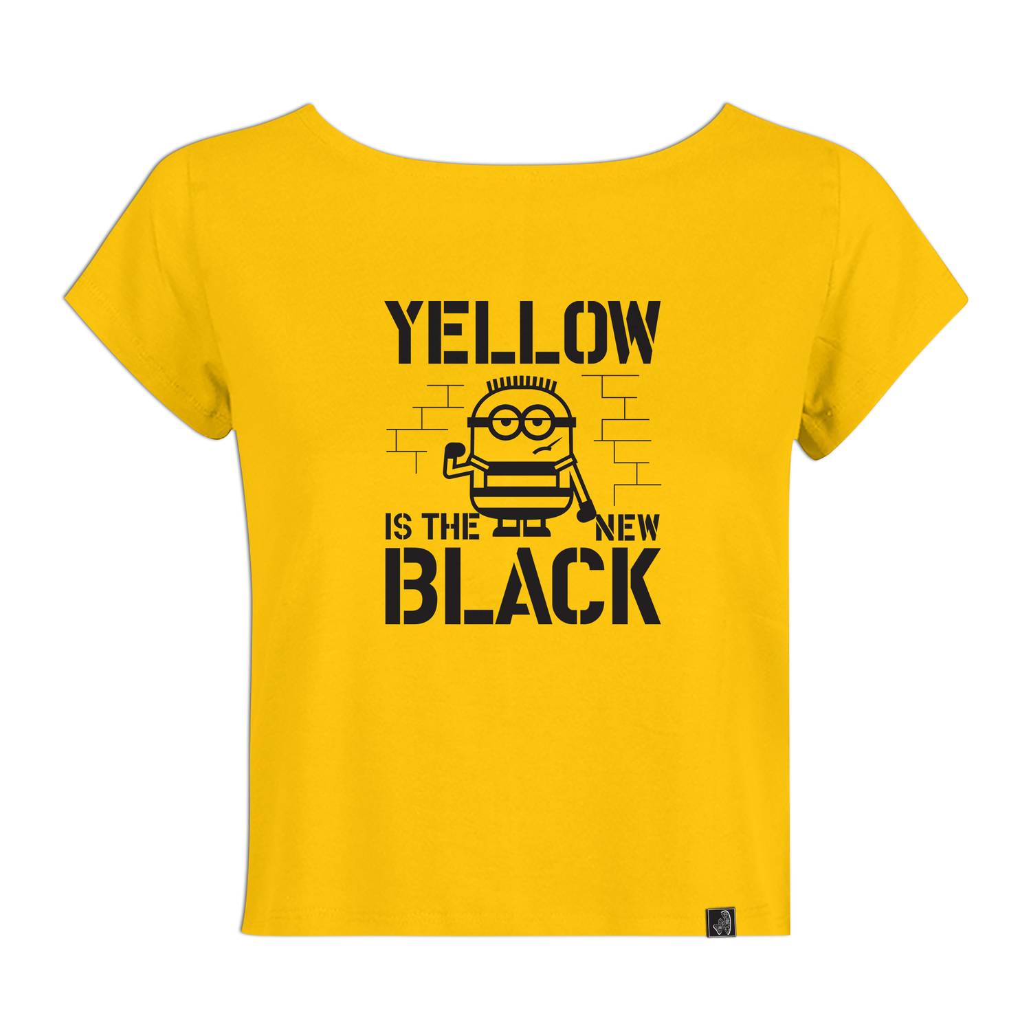 Minions Minion Behind Bars Women's Crop Top Mango Yellow Medium Minions Minion Behind Bars Women's Crop Top Mango Yellow Medium