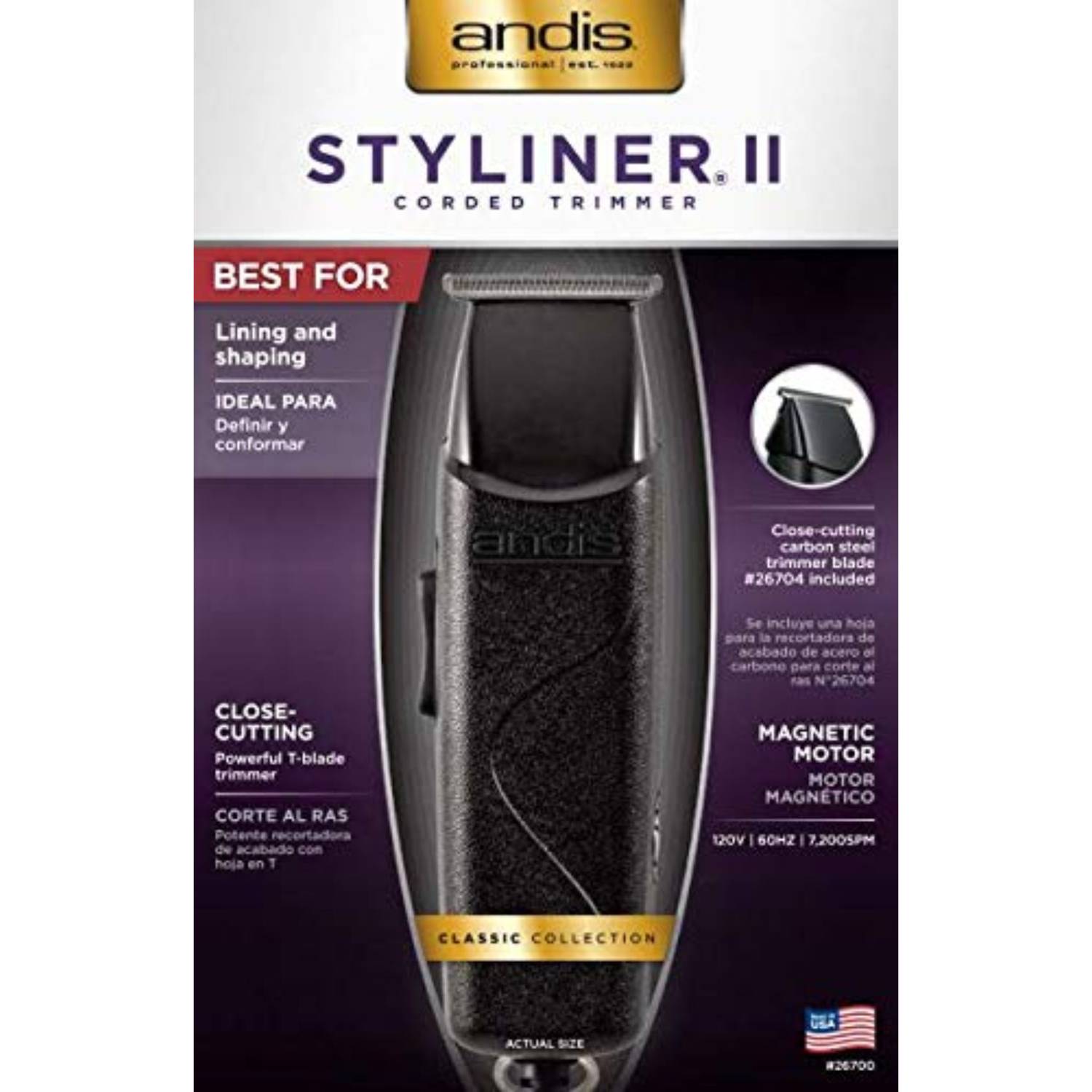 Andis 26700 Professional Styliner Ii Beard/Hair Trimmer Black Andis 26700 Professional Styliner Ii Beard/Hair Trimmer Black