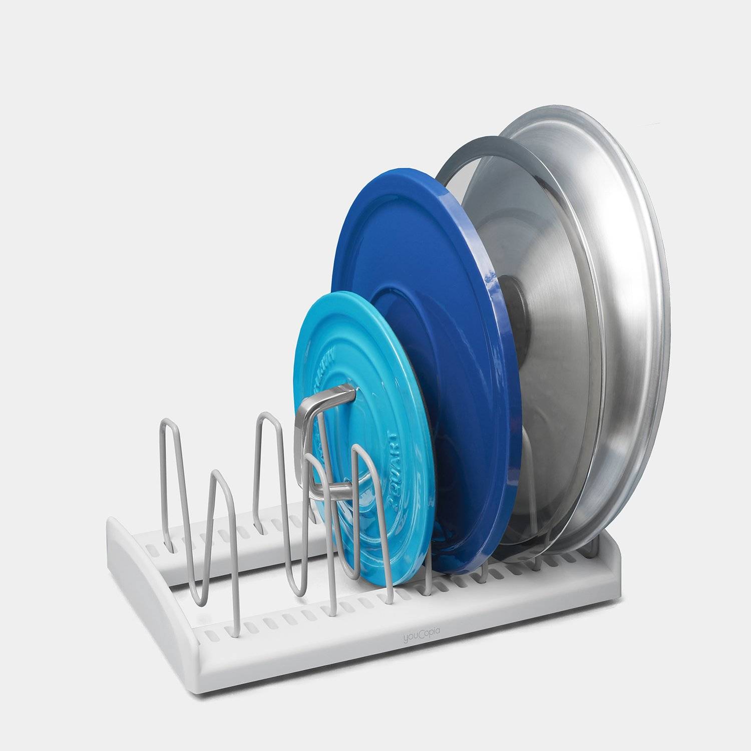 YouCopia StoreMore Adjustable Lid Holder White YouCopia StoreMore Adjustable Lid Holder White