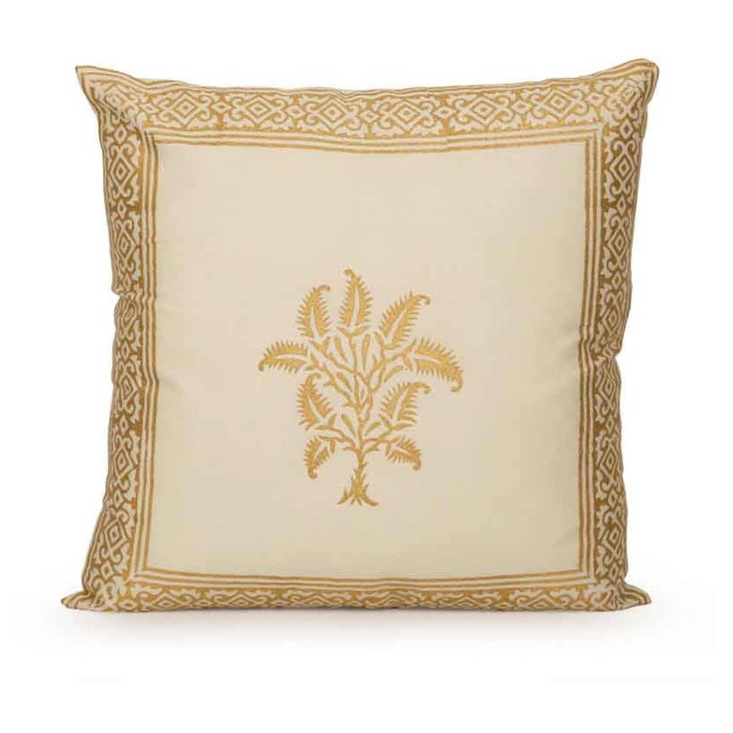 Moorni EL-026-065 Wooden Block Printed Cotton Cushion Cover - Set of 4 Moorni EL-026-065 Wooden Block Printed Cotton Cushion Cover - Set of 4