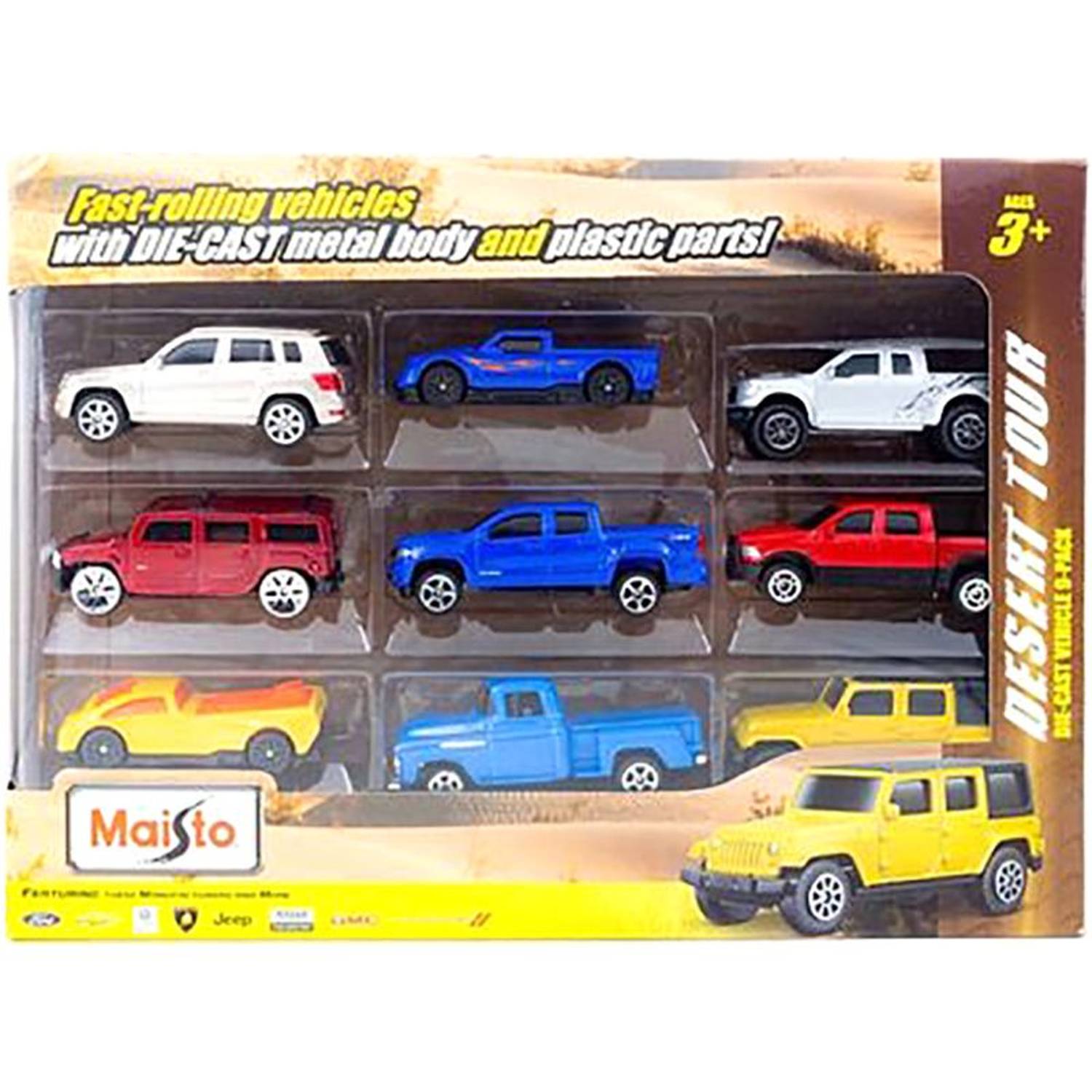 لعبة سيارة مايستو 11077 ديزرت تور دييكاست ، 9 قطع لعبة سيارة مايستو 11077 ديزرت تور دييكاست ، 9 قطع