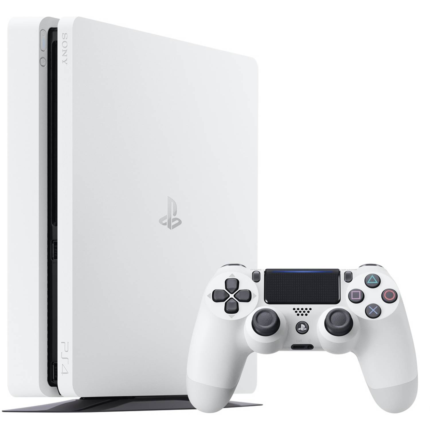 Sony PS4 Slim Gaming Console 500GB White + CECHYA0083 Wireless Stereo Headset White + CUHZCT2E Dual Shock 4 White Sony PS4 Slim Gaming Console 500GB White + CECHYA0083 Wireless Stereo Headset White + CUHZCT2E Dual Shock 4 White