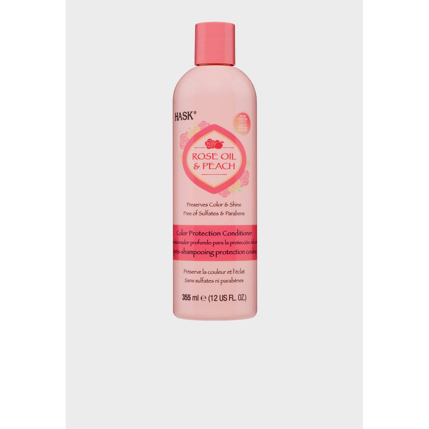 Hask Rose Oil & Peach Color Protection Conditioner 355ml Hask Rose Oil & Peach Color Protection Conditioner 355ml
