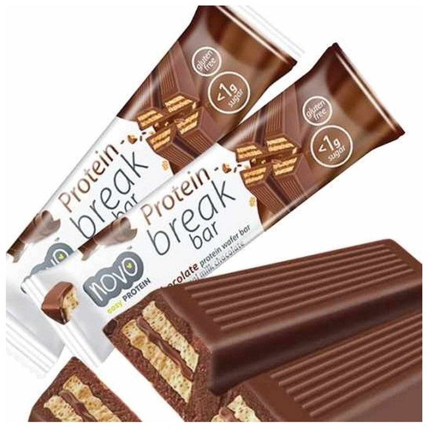 Novo Chocolate Protein Break Bar 21.5g Novo Chocolate Protein Break Bar 21.5g