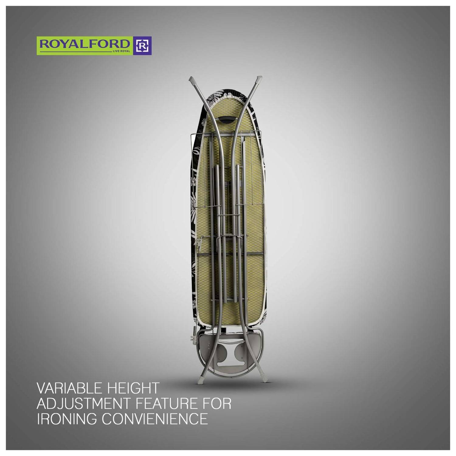 RoyalFord Ironing Board with Steam Iron Rest 122 x 38cm RoyalFord Ironing Board with Steam Iron Rest 122 x 38cm