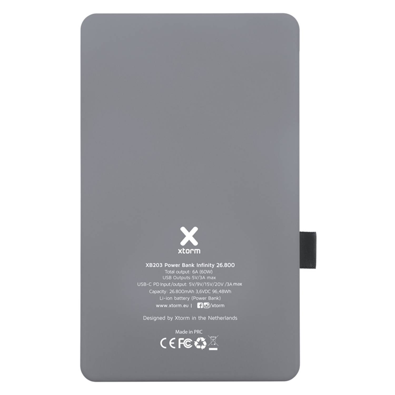 Xtorm XB203 Power Bank XB2 Series 45W USB-C 27000 mAh Grey/ White Xtorm XB203 Power Bank XB2 Series 45W USB-C 27000 mAh Grey/ White