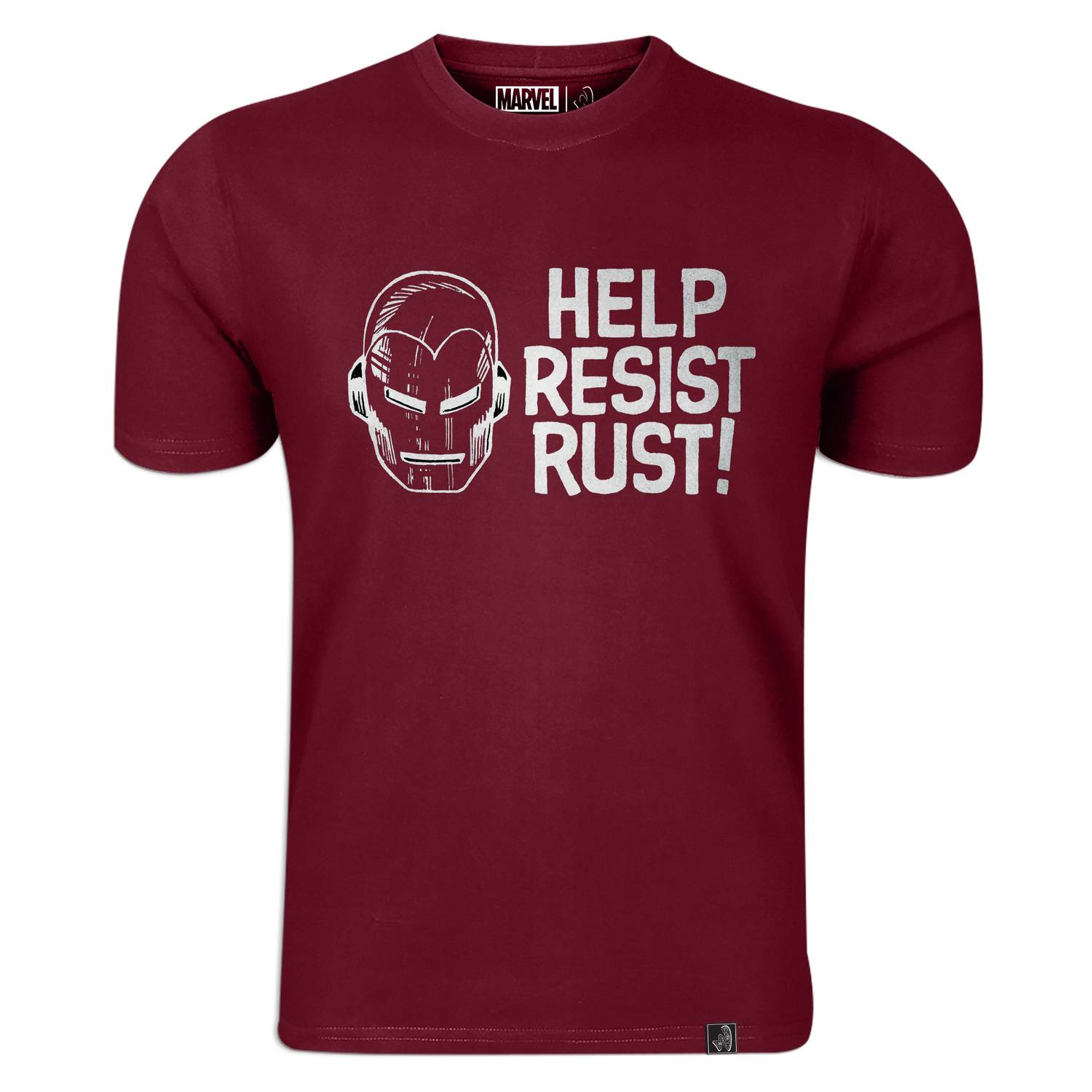 Marvel Iron Man Men's Round Neck T-shirt Maroon Extra Large Marvel Iron Man Men's Round Neck T-shirt Maroon Extra Large