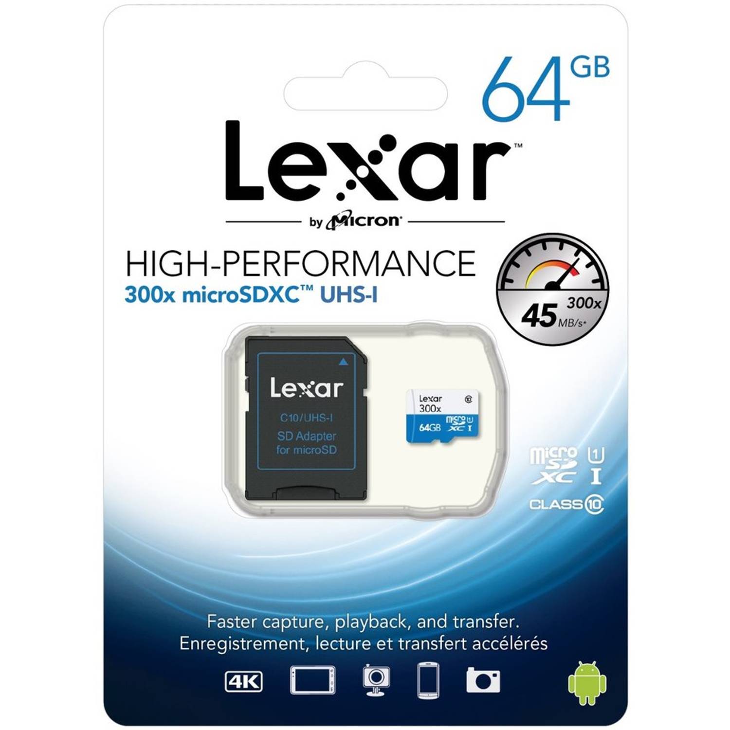 Lexar LSDMI64GB1EU300A High Speed Micro SDXC UHS1 300x 64GB Lexar LSDMI64GB1EU300A High Speed Micro SDXC UHS1 300x 64GB
