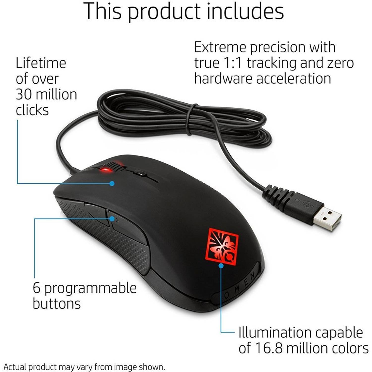 HP X7Z96AA OMEN SteelSeries Mouse Black HP X7Z96AA OMEN SteelSeries Mouse Black