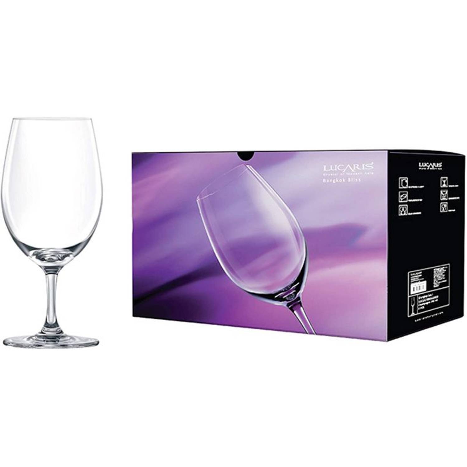 Lucaris Bangkok Bliss Bordeaux Aqua Glass 365 Ml 6Pc Setl Lucaris Bangkok Bliss Bordeaux Aqua Glass 365 Ml 6Pc Setl
