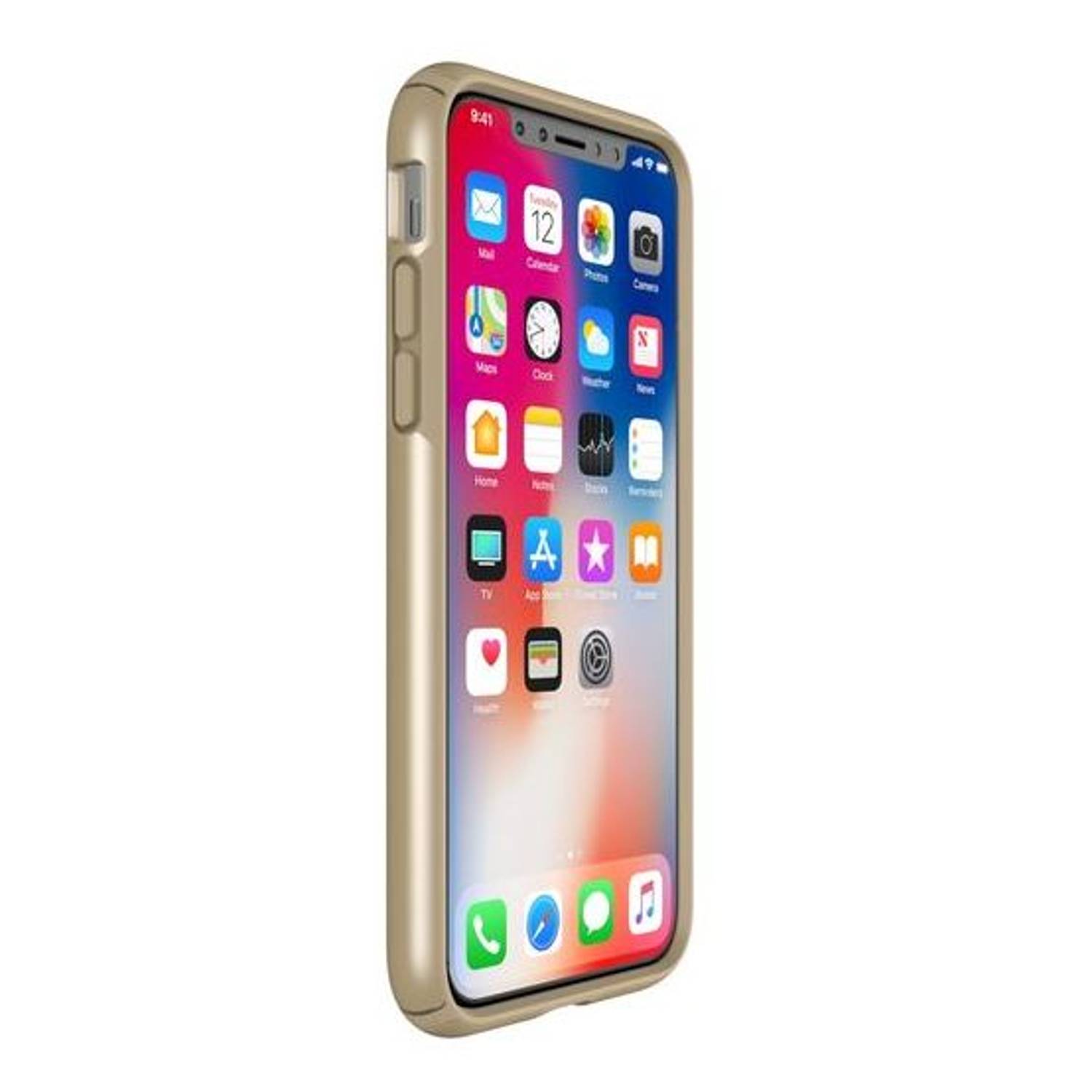 Speck Presidio Metallic Case Gold/Camel Brown For Apple iPhone X - 1031356595 Speck Presidio Metallic Case Gold/Camel Brown For Apple iPhone X - 1031356595