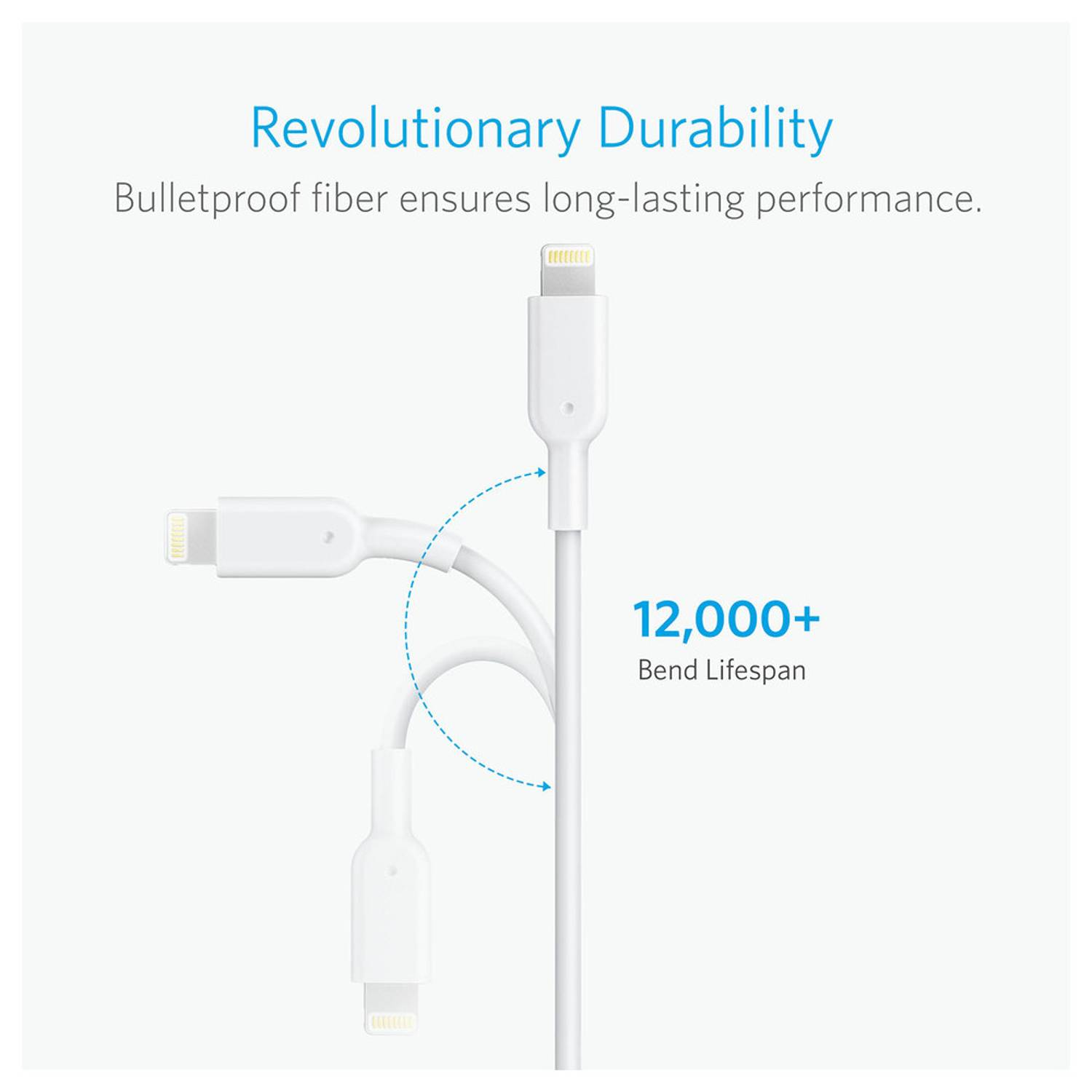Anker Powerline II Lightning Cable 1.8M White - A8433H21 Anker Powerline II Lightning Cable 1.8M White - A8433H21