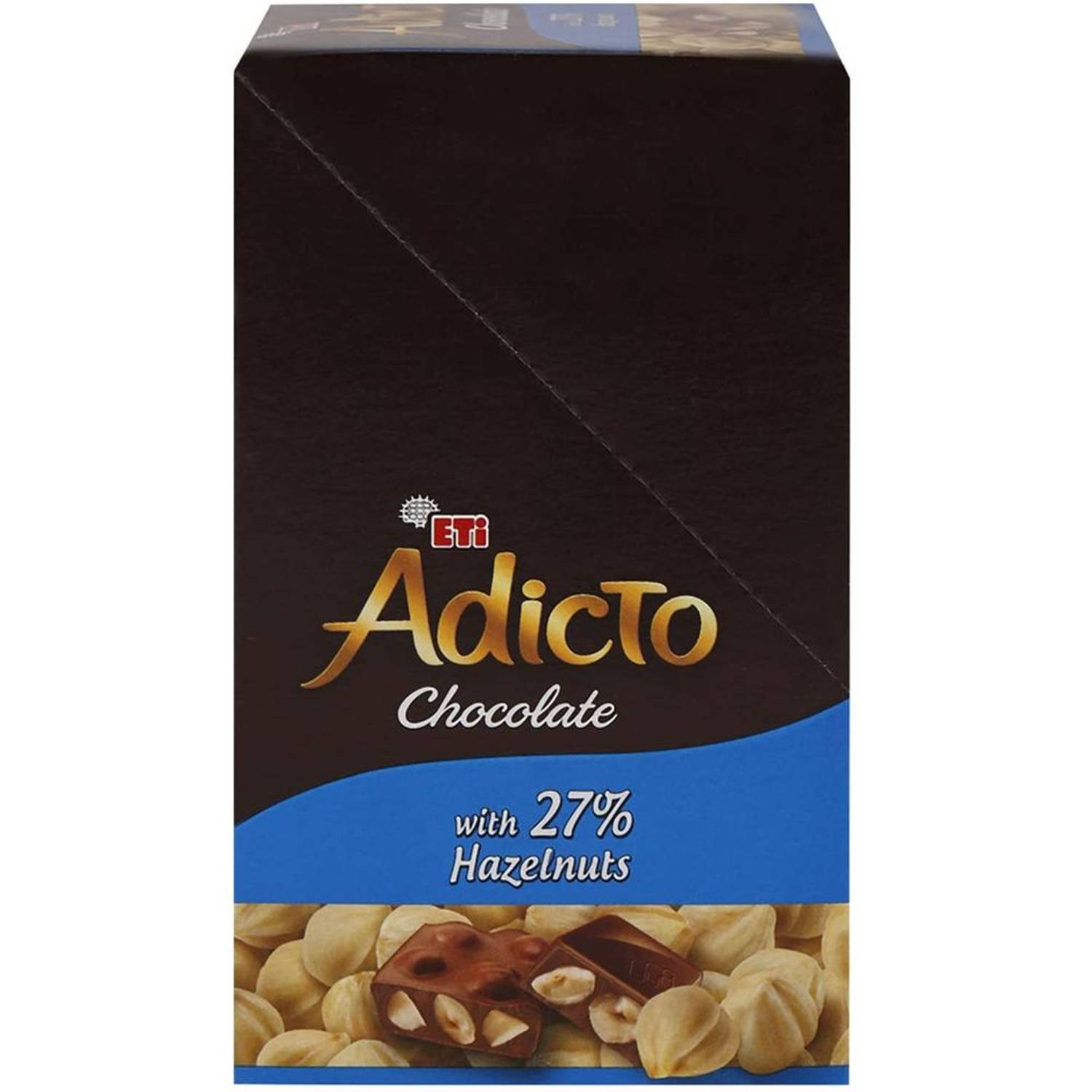 ETI Adicto Hazelnut Milk Chocolate 12 x 30 gm ETI Adicto Hazelnut Milk Chocolate 12 x 30 gm
