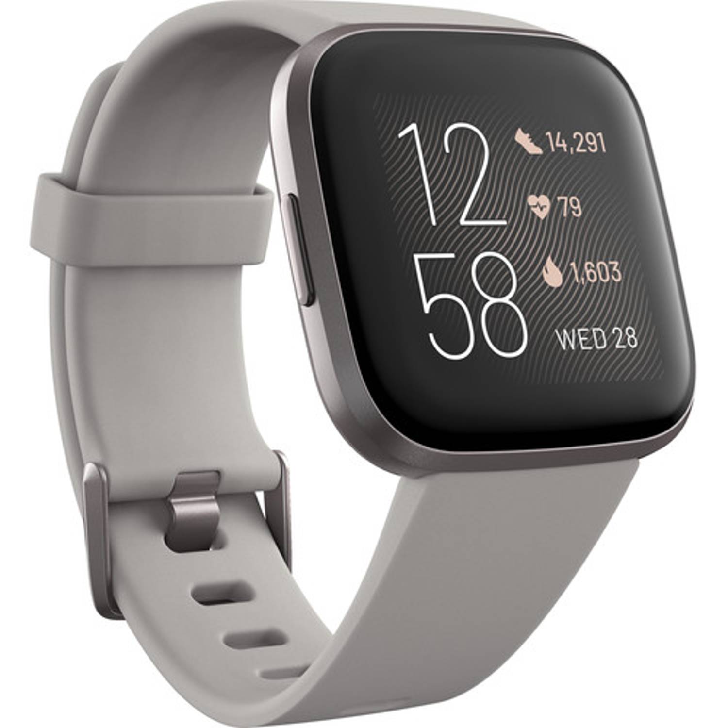 Fitbit FB507GYSR Versa 2 Smartwatch Stone/Mist Grey Aluminum Fitbit FB507GYSR Versa 2 Smartwatch Stone/Mist Grey Aluminum