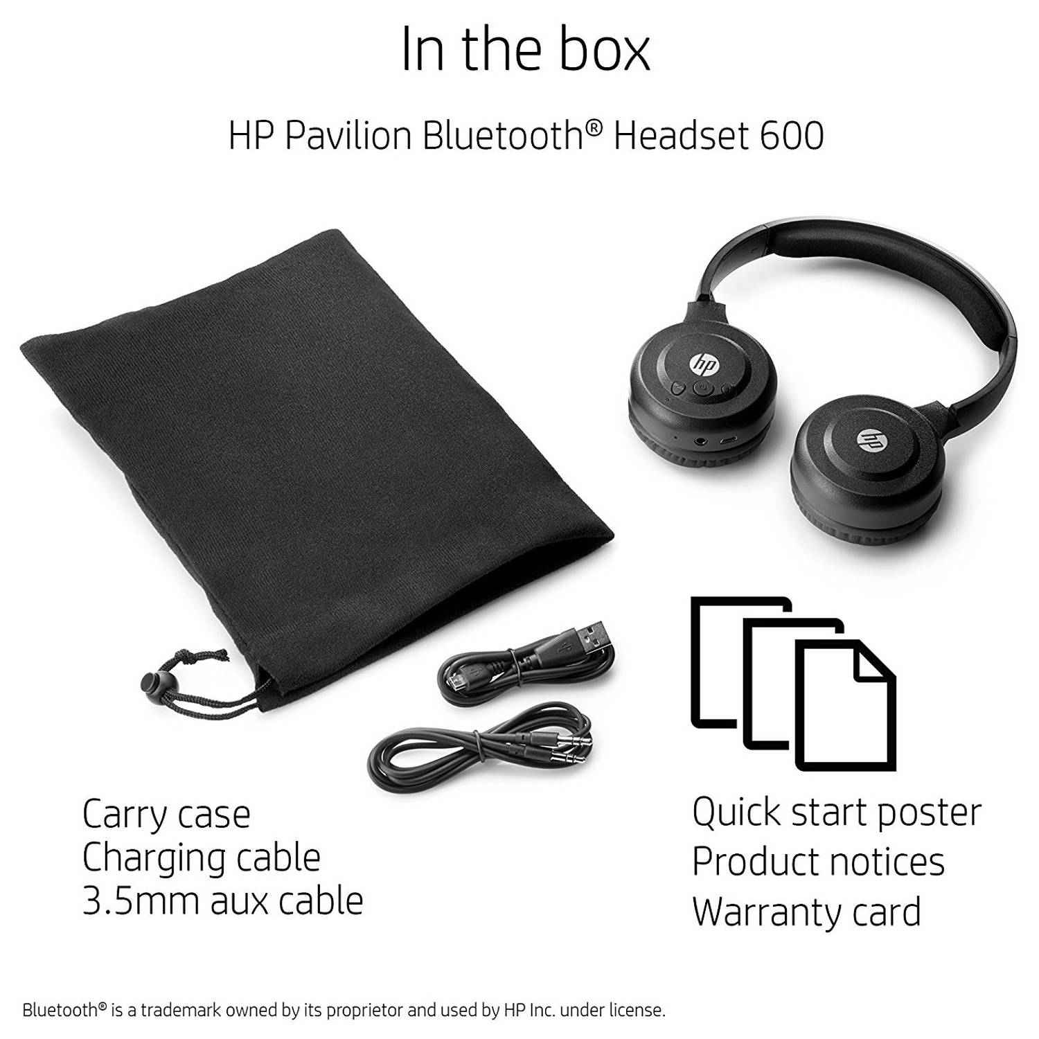 HP 1SH06AA Pavilion 600 Bluetooth Headset Black HP 1SH06AA Pavilion 600 Bluetooth Headset Black