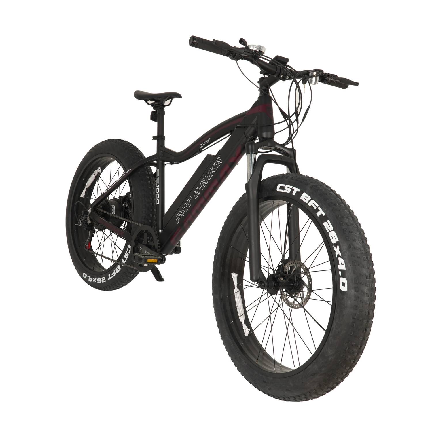 Gammax E Mountain Fat Bike 26 Inch, Black Gammax E Mountain Fat Bike 26 Inch, Black