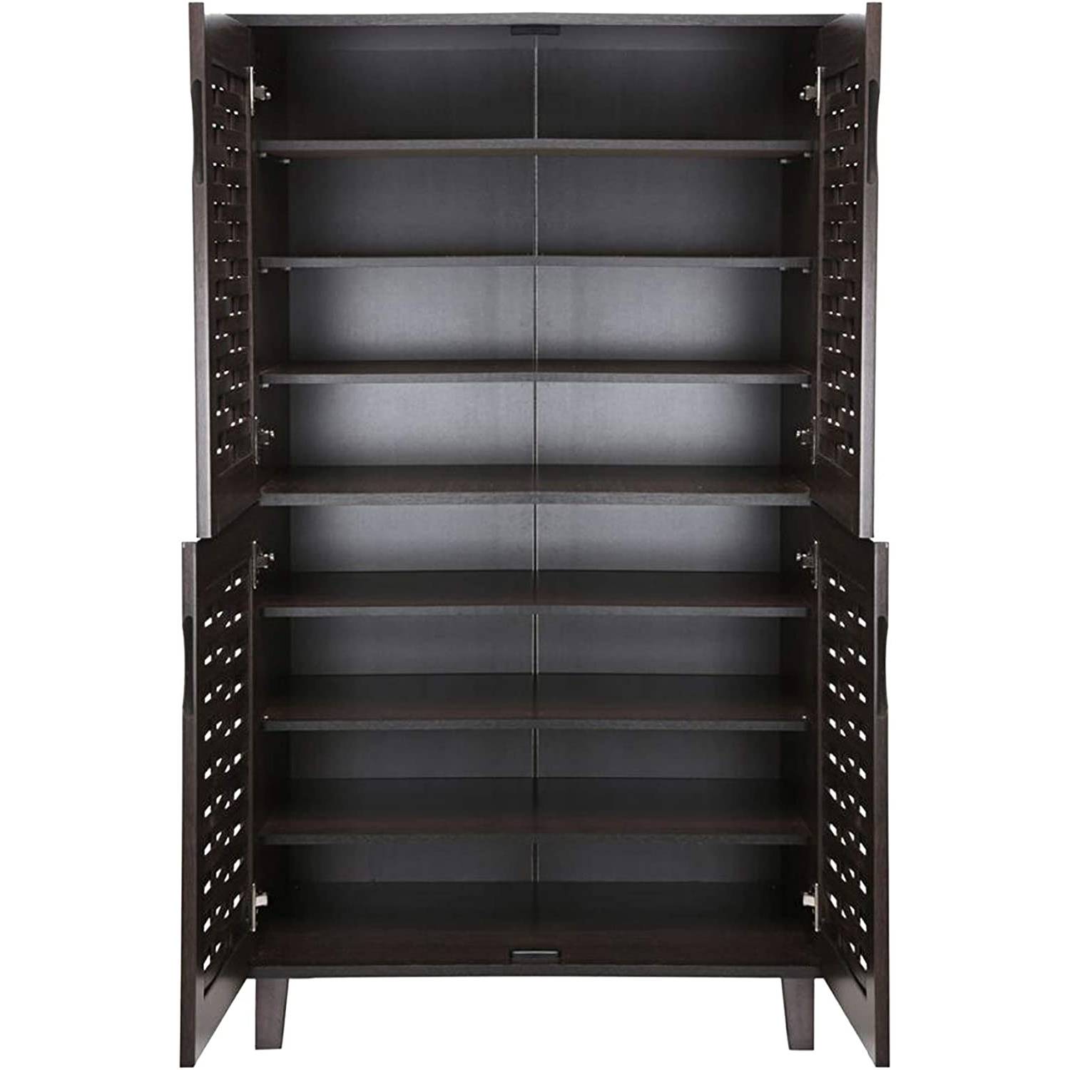 Galaxy Design 4 Door Wooden Shoe Rack & Organizer Dark Brown Colour Size L X W X H 80 x 40 x 130 cm Model - GDF-1518. Galaxy Design 4 Door Wooden Shoe Rack & Organizer Dark Brown Colour Size L X W X H 80 x 40 x 130 cm Model - GDF-1518.