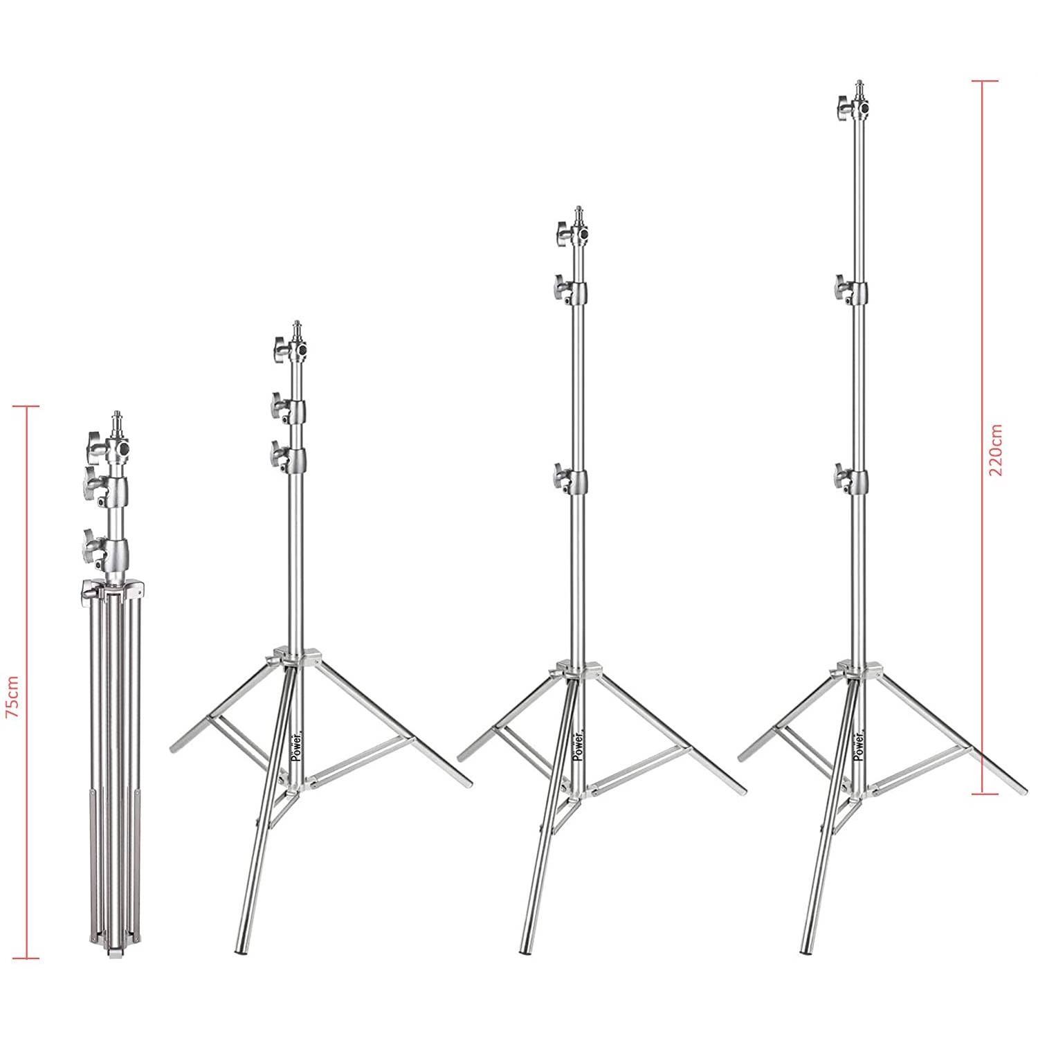 Dmk Power S220 2.2m/220cm/86.61inch Stainless Steel Photography Video Tripod Light Stand For Reflectors, Softboxes, Lights, Umbrellas Dmk Power S220 2.2m/220cm/86.61inch Stainless Steel Photography Video Tripod Light Stand For Reflectors, Softboxes, Lights, Umbrellas