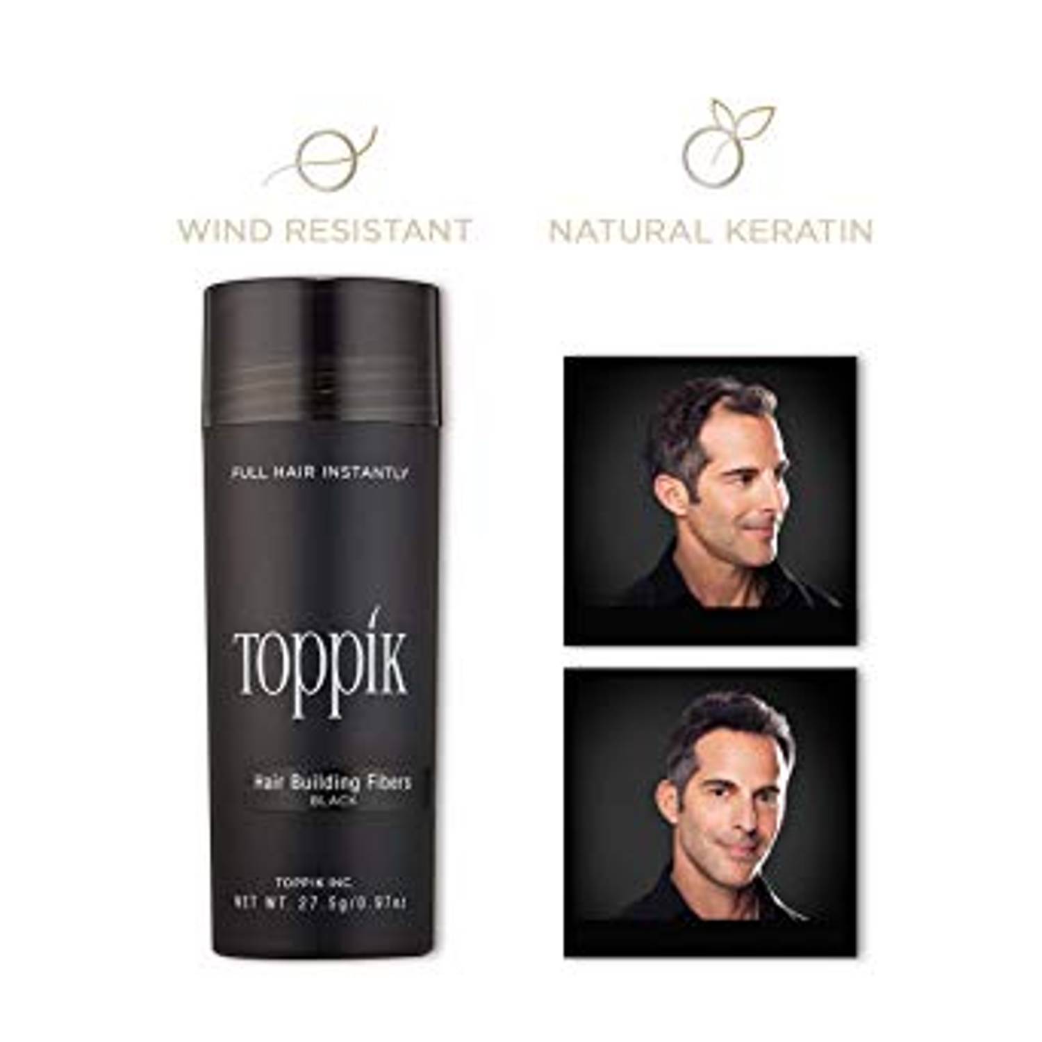 Toppik Hair Building Fibers Black 27.5g Toppik Hair Building Fibers Black 27.5g