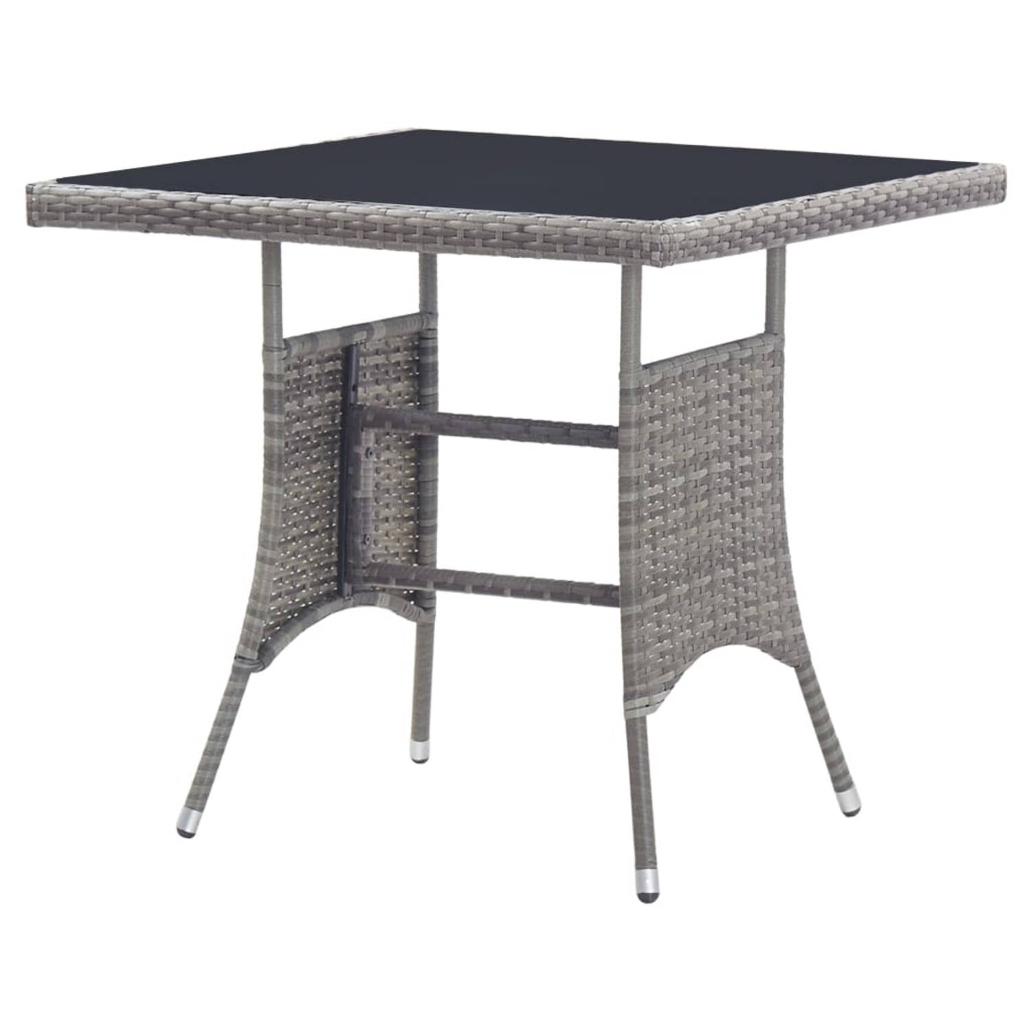 Vidaxl Garden Table Anthracite 80x80x74 Cm Poly Rattan Vidaxl Garden Table Anthracite 80x80x74 Cm Poly Rattan