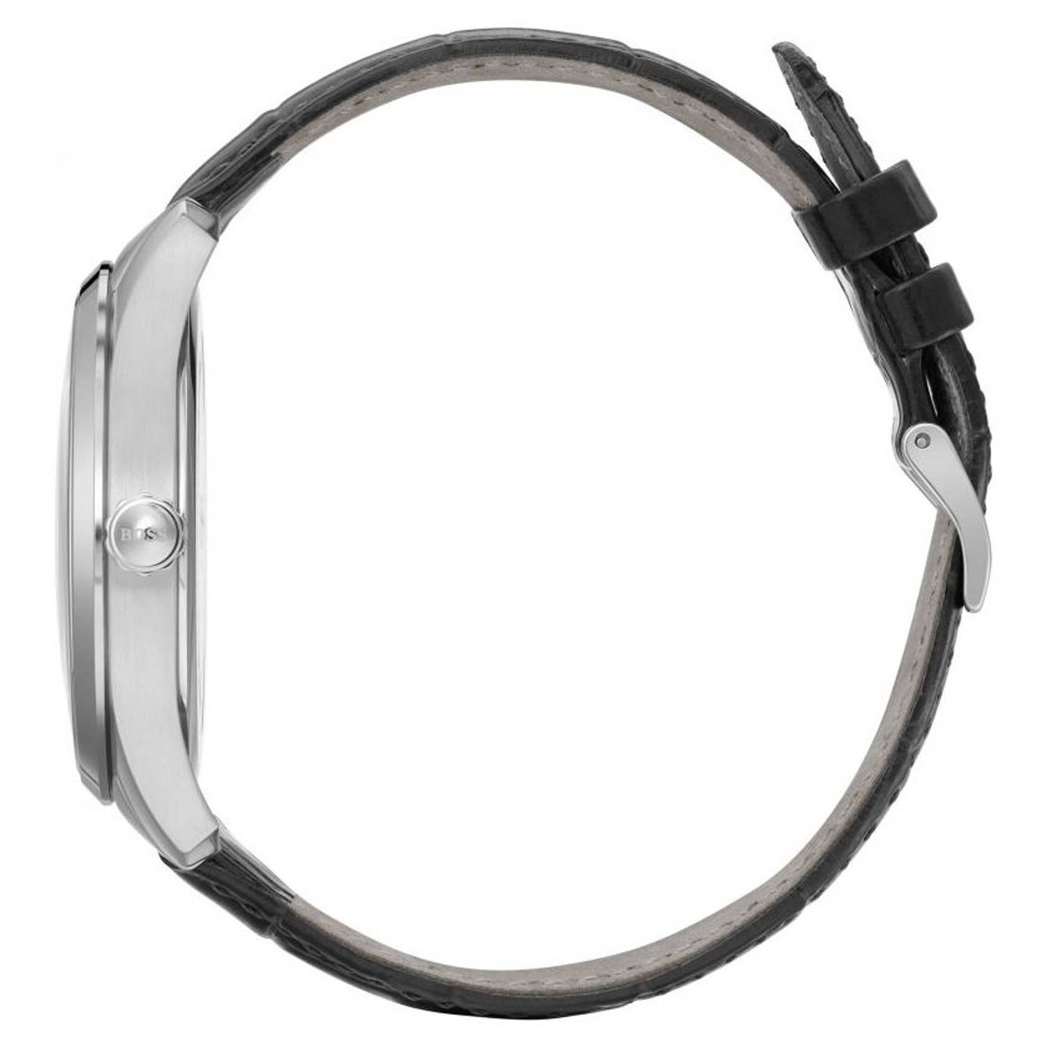 Hugo Boss 1513741 Master Quartz Black Leather Watch Men Hugo Boss 1513741 Master Quartz Black Leather Watch Men